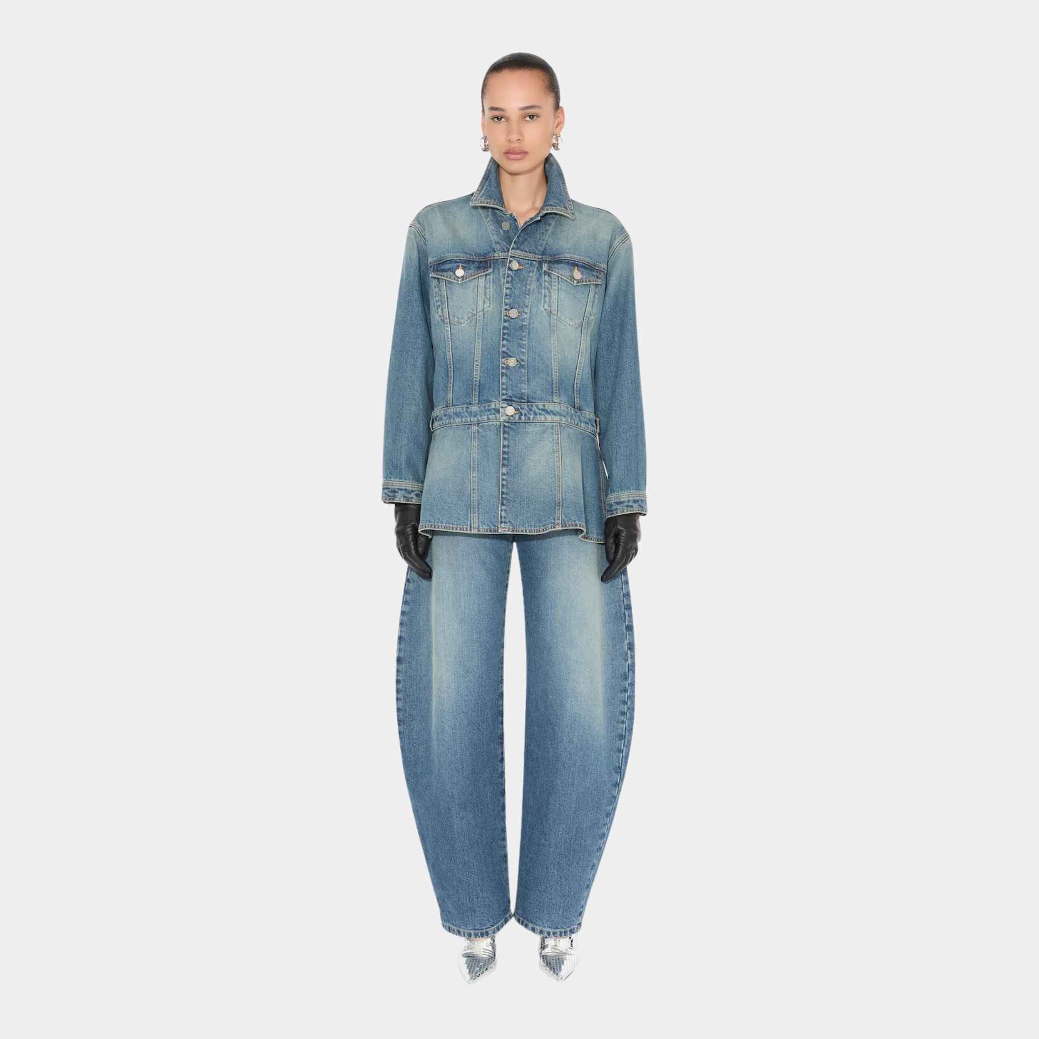 Barrel Leg Jeans In Faded Denim - Image 3