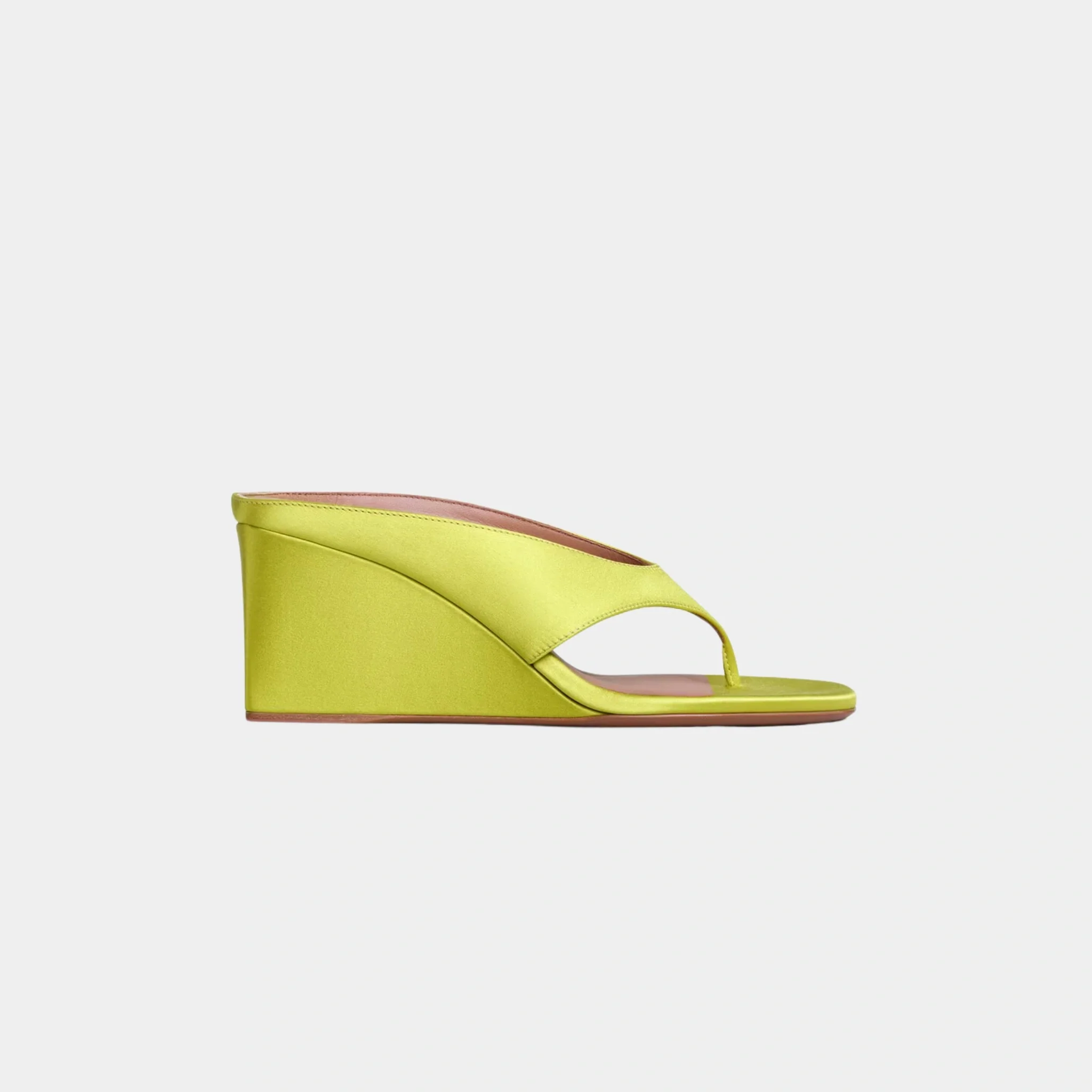 Cube Thong Mules In Satin