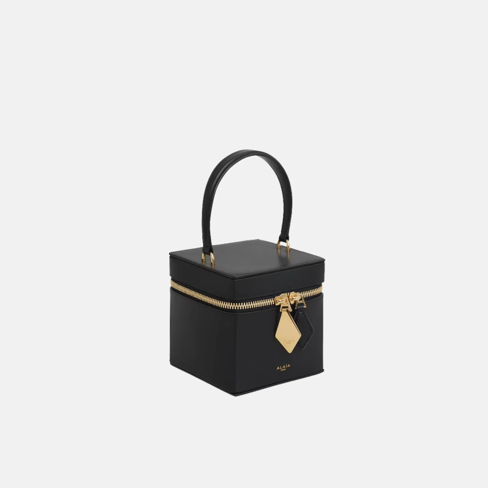 Cube Vanity Case In Shiny Goatskin - Image 2