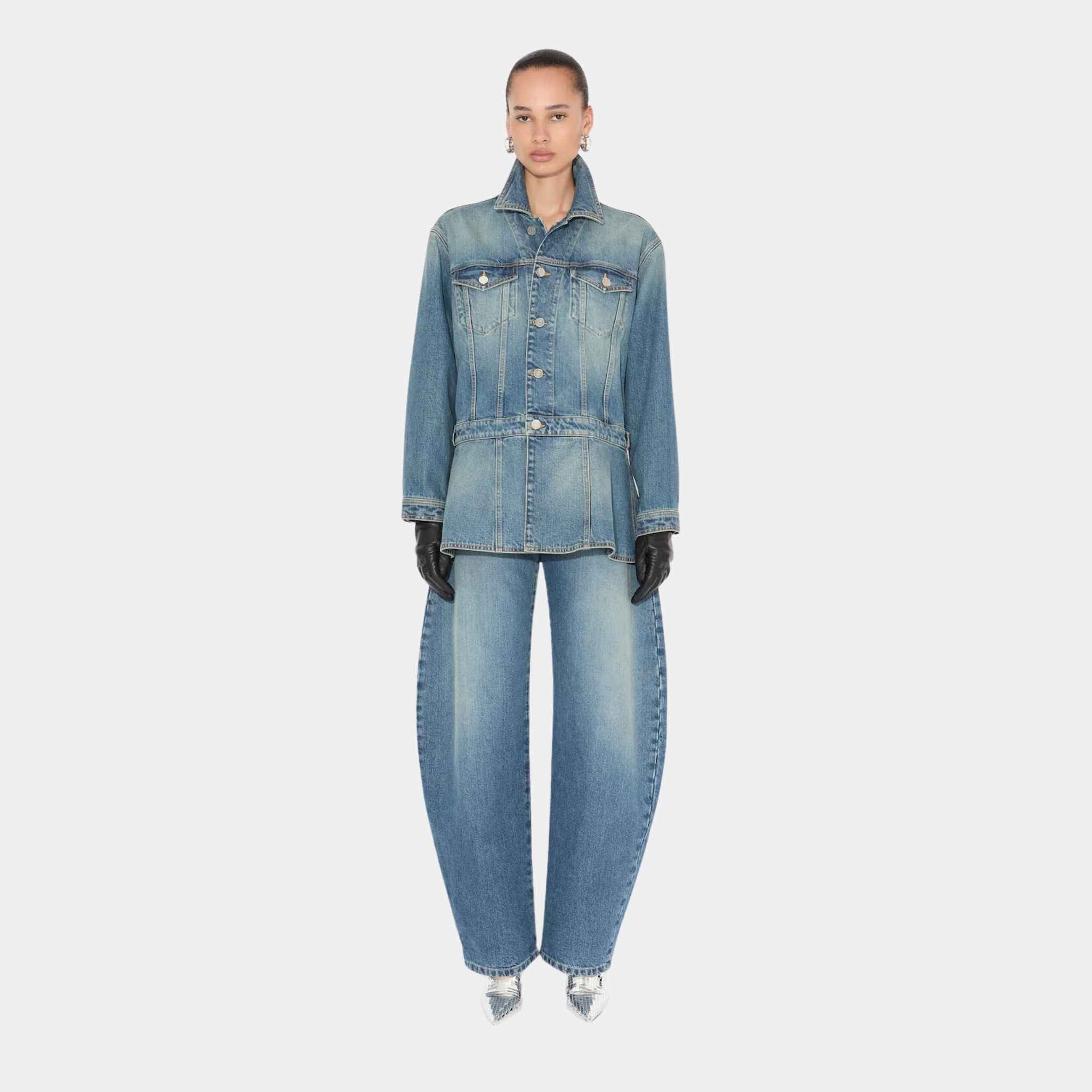 Denim Peplum Jacket - Image 2