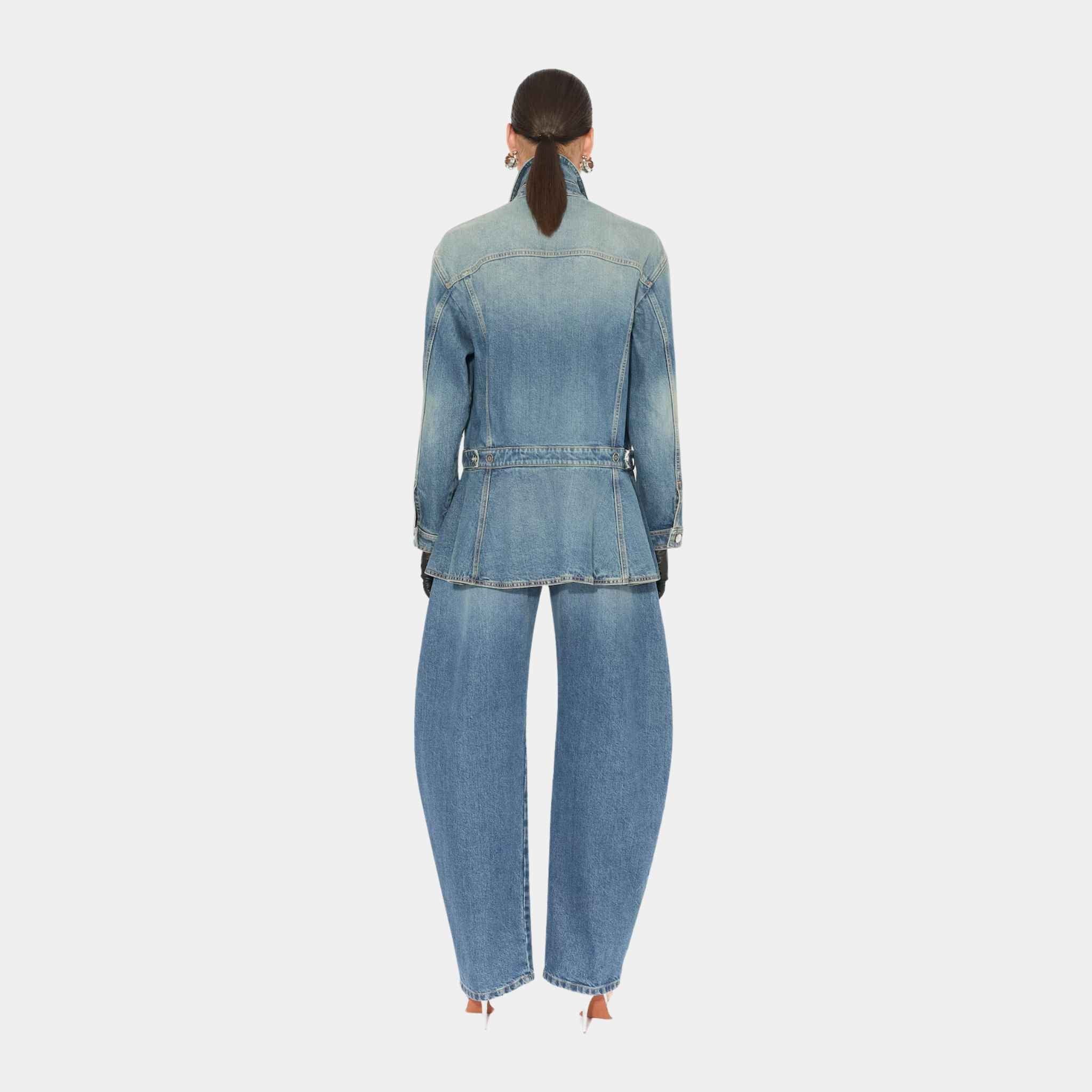 Denim Peplum Jacket - Image 3
