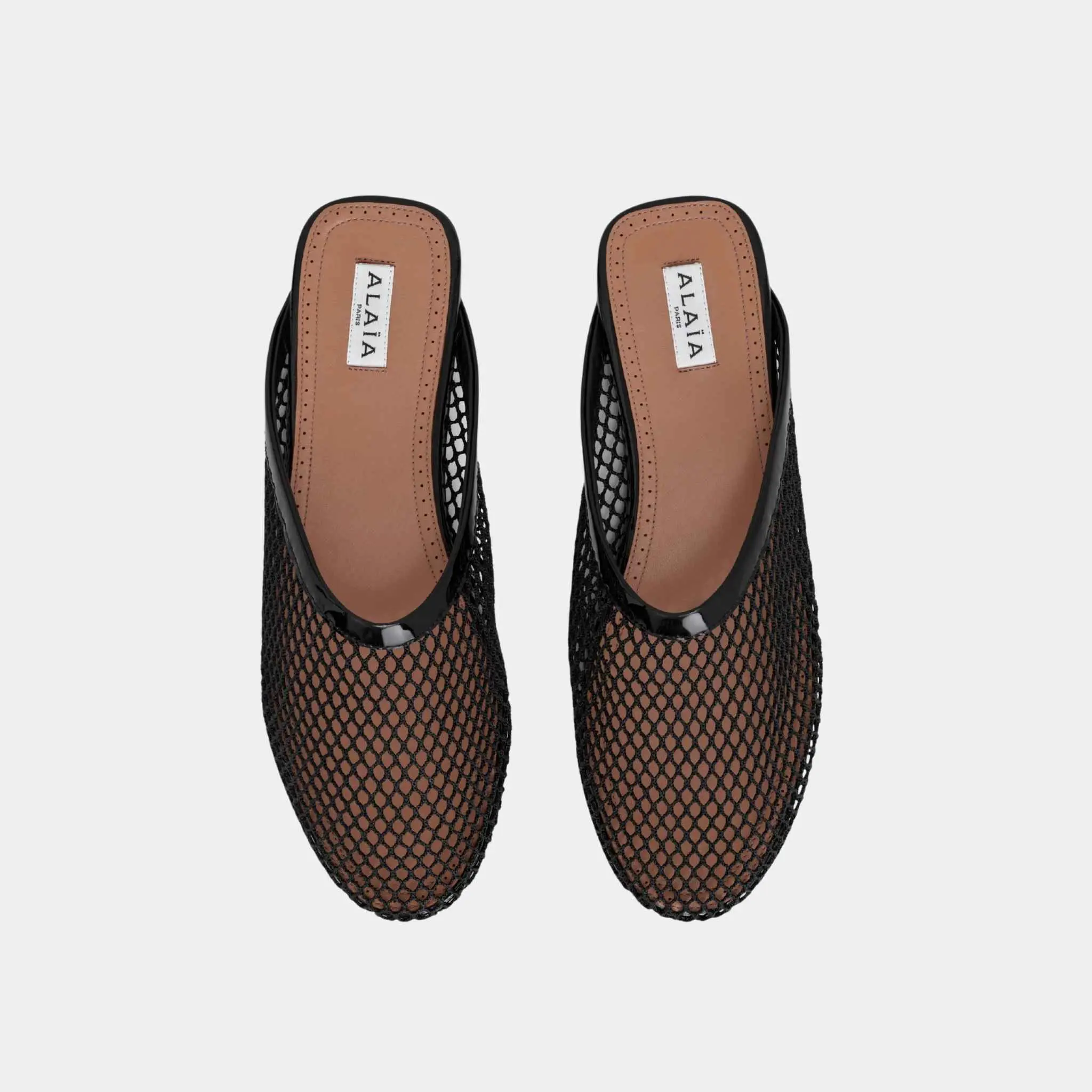 Flat Mules in Fishnet - Image 3