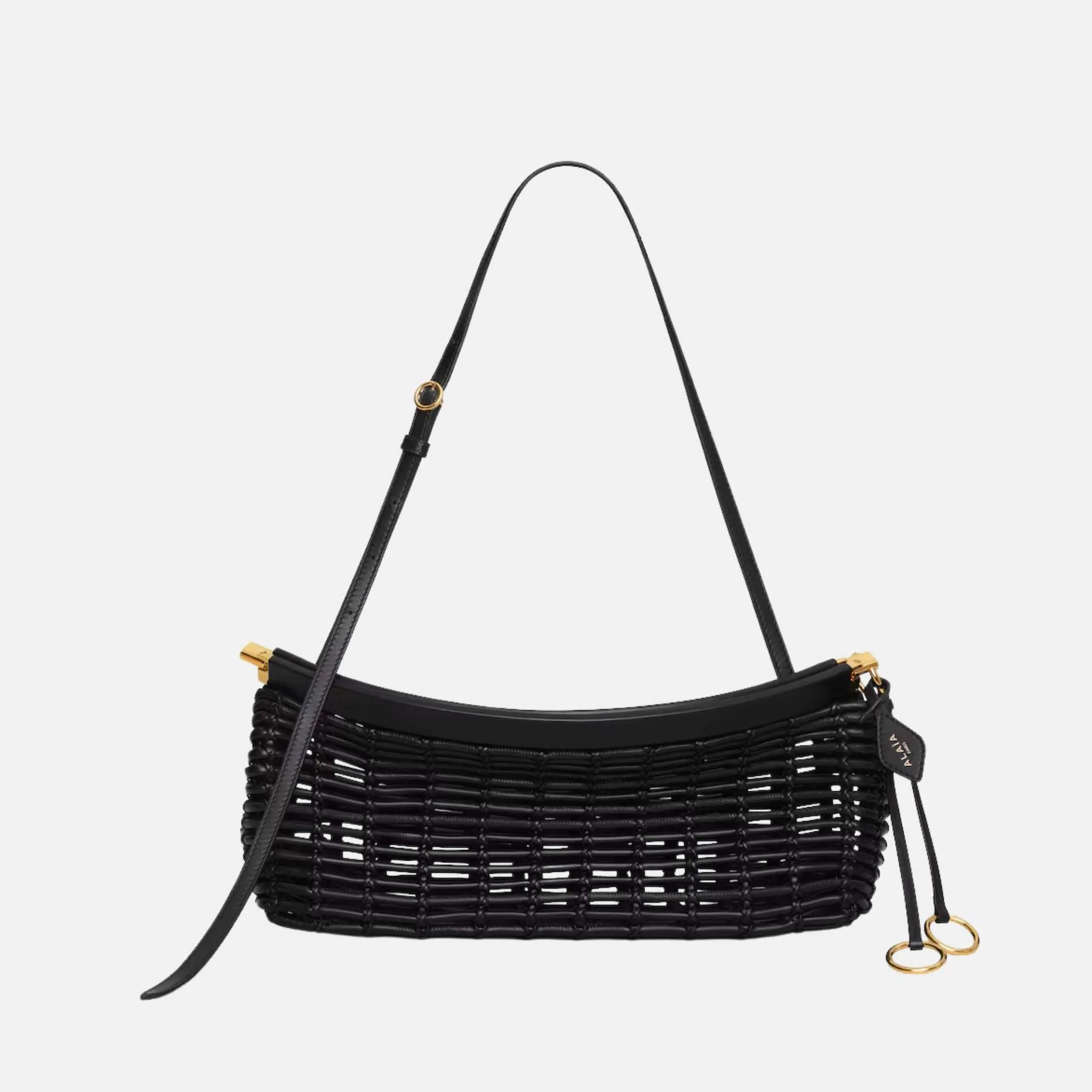 Le Click East West Medium Bag in Braided Leather