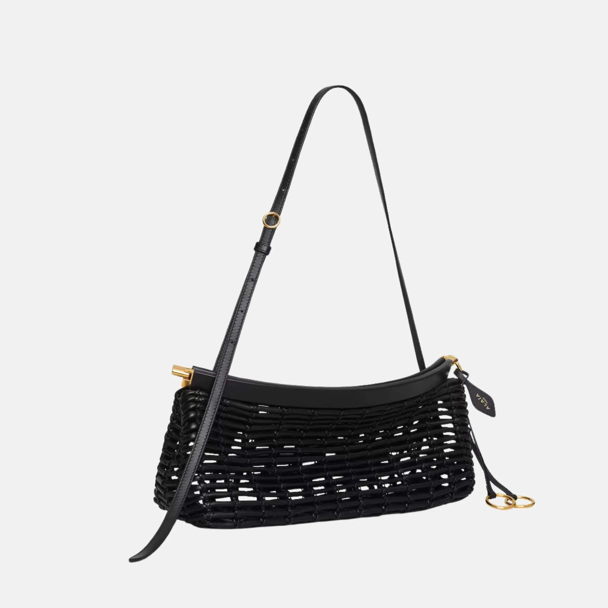 Le Click East West Medium Bag in Braided Leather - Image 3