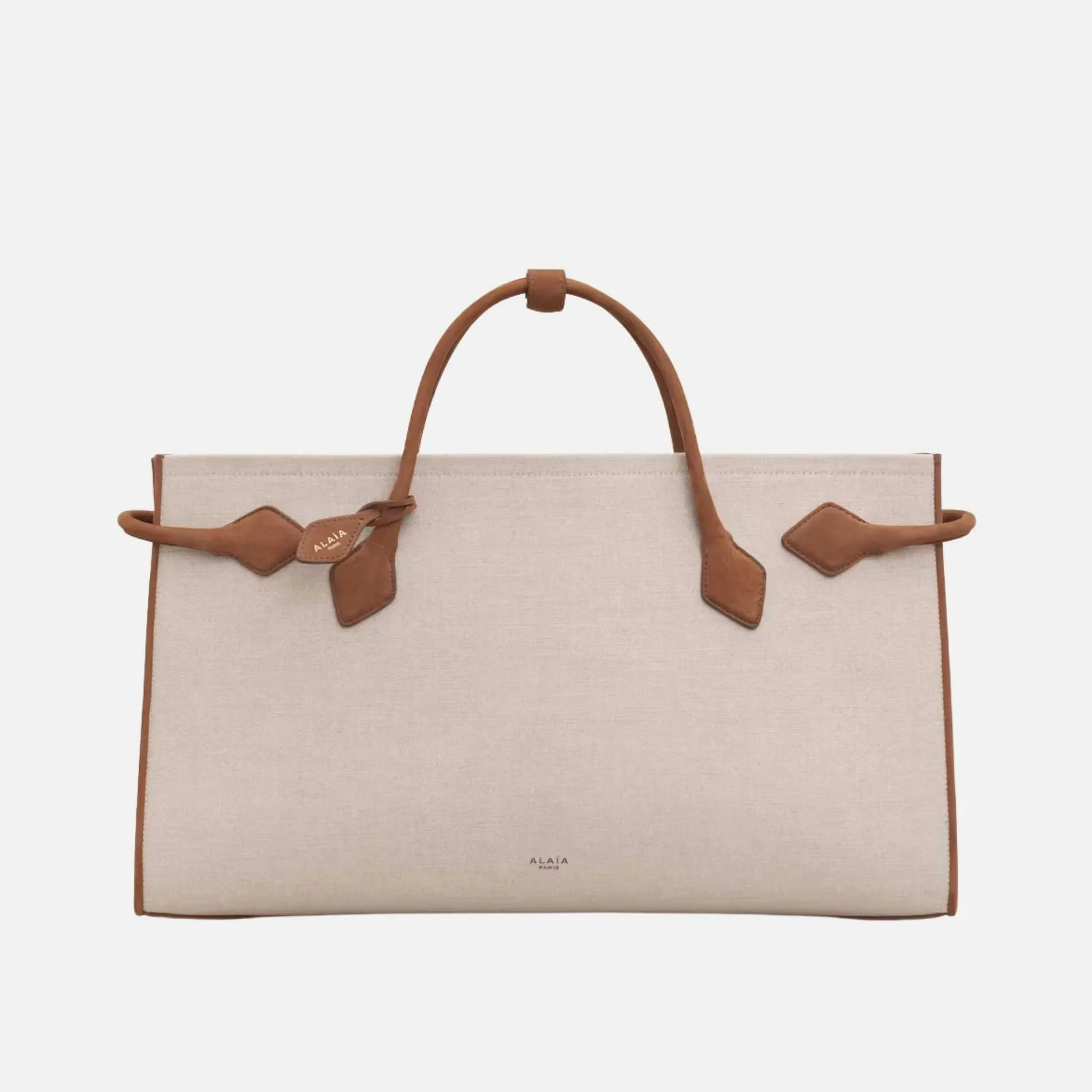 Le Teckel Cotton and Nubuck Canvas Tote Bag