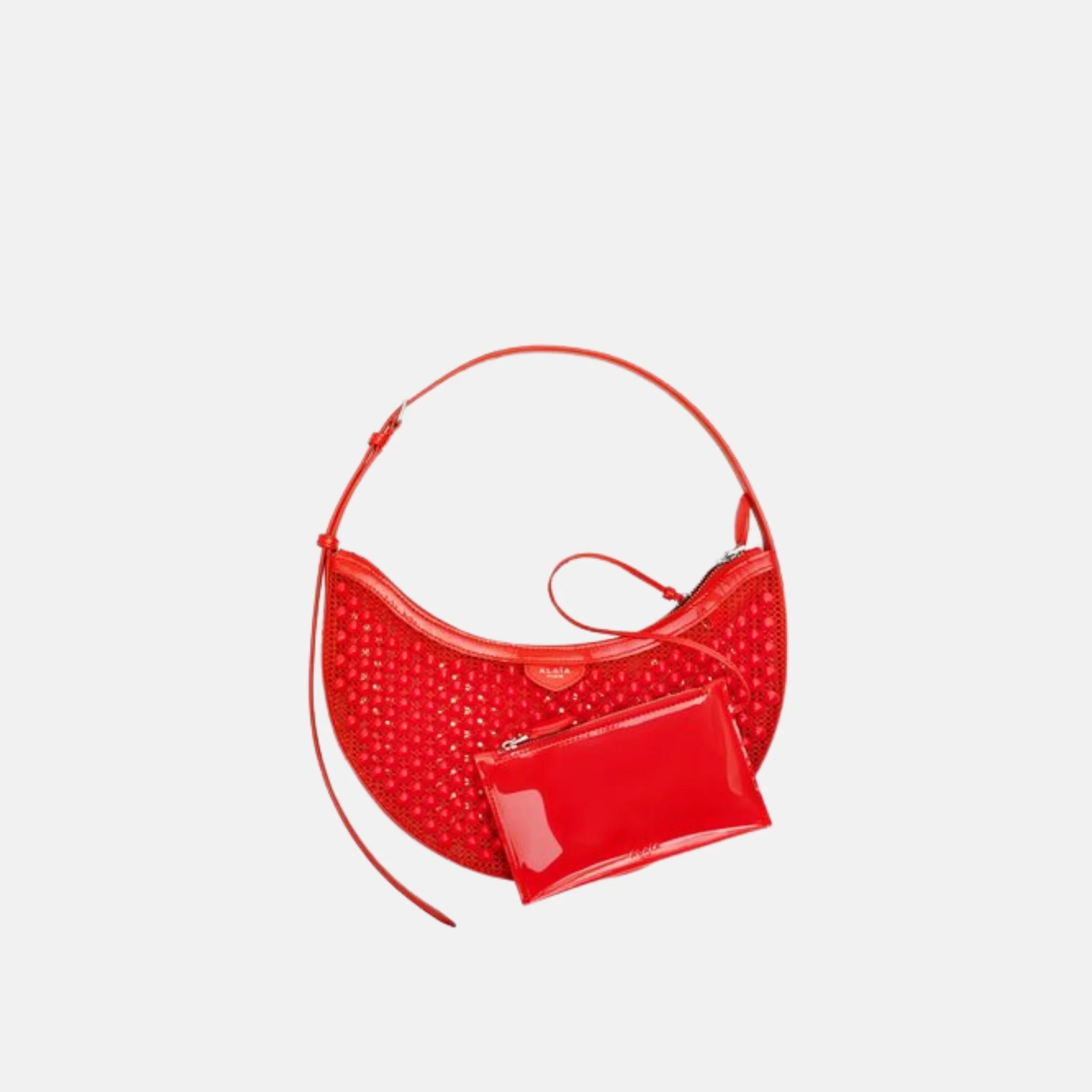 One Piece Demi Lune Bag In Fishnet Pyramids - Image 6