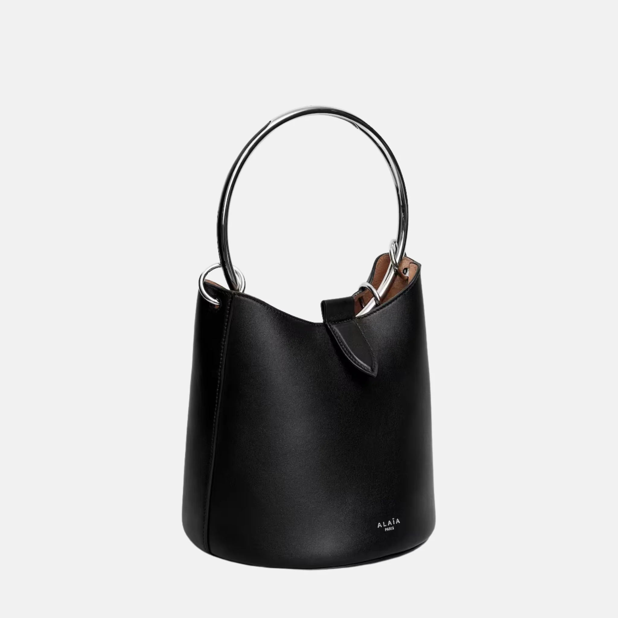 Ring Medium Bucket Bag In Calfskin - Image 2