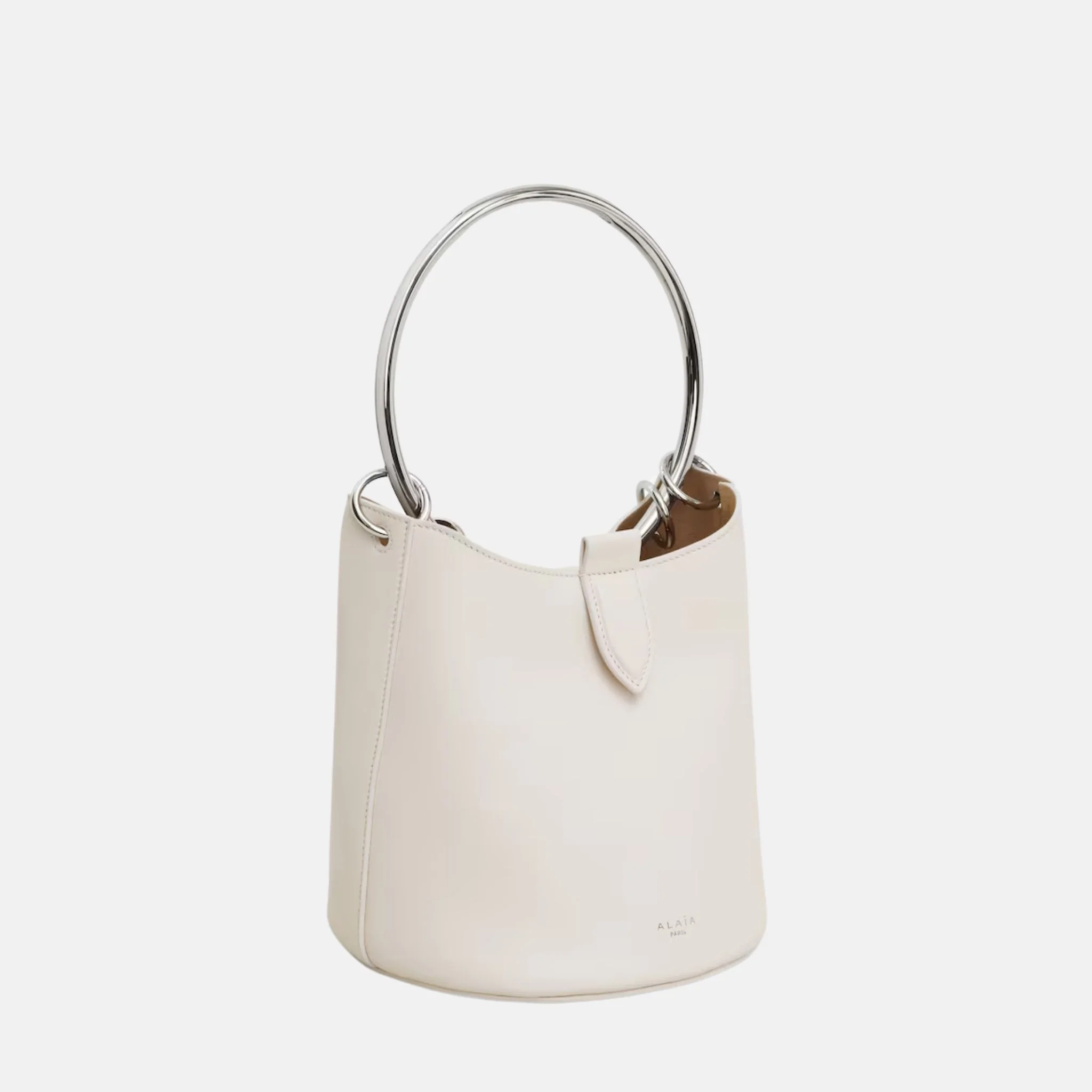 Ring Medium Bucket Bag In Calfskin - Image 5