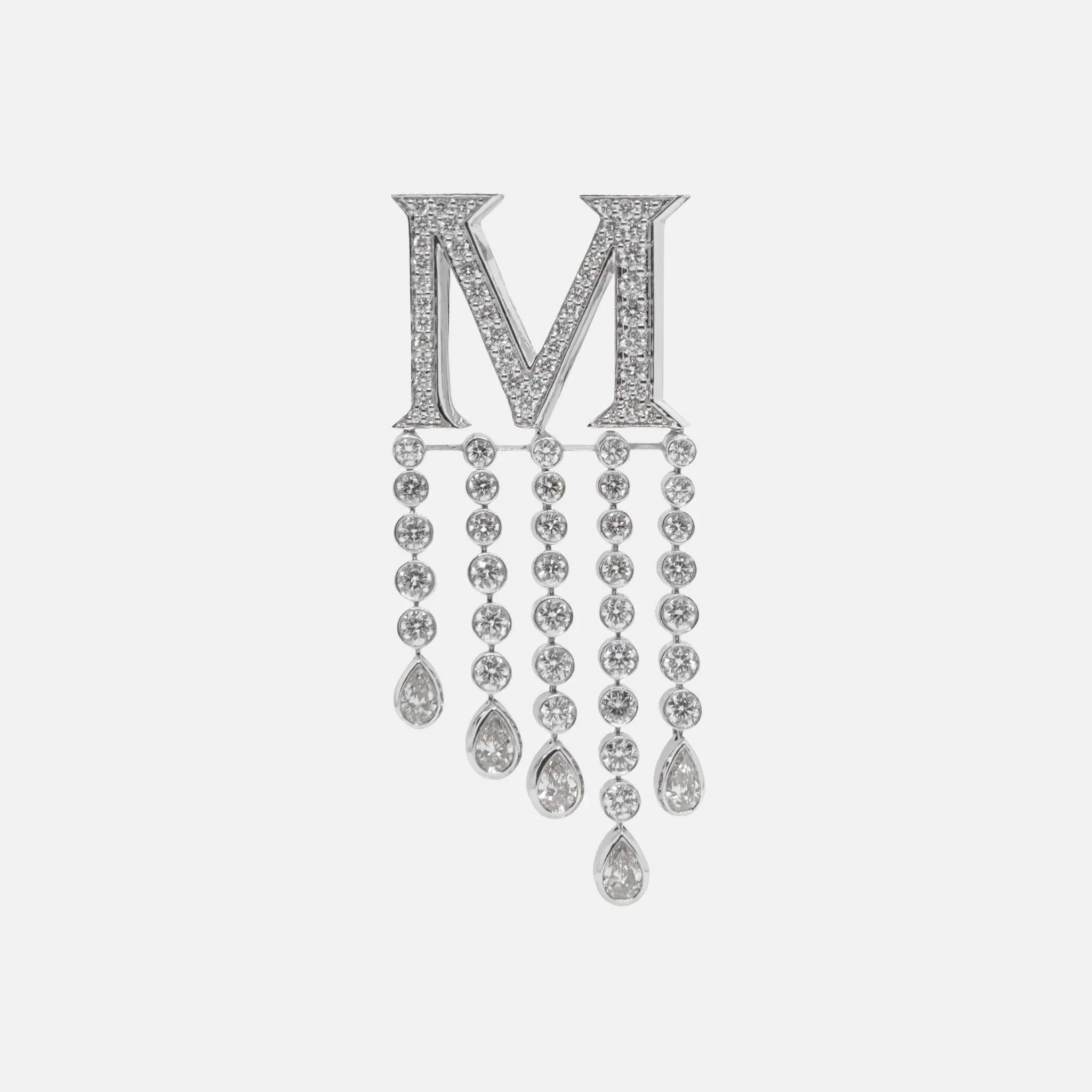 Alphabet Customized Waterfall Bag Bijoux White Gold - Image 2
