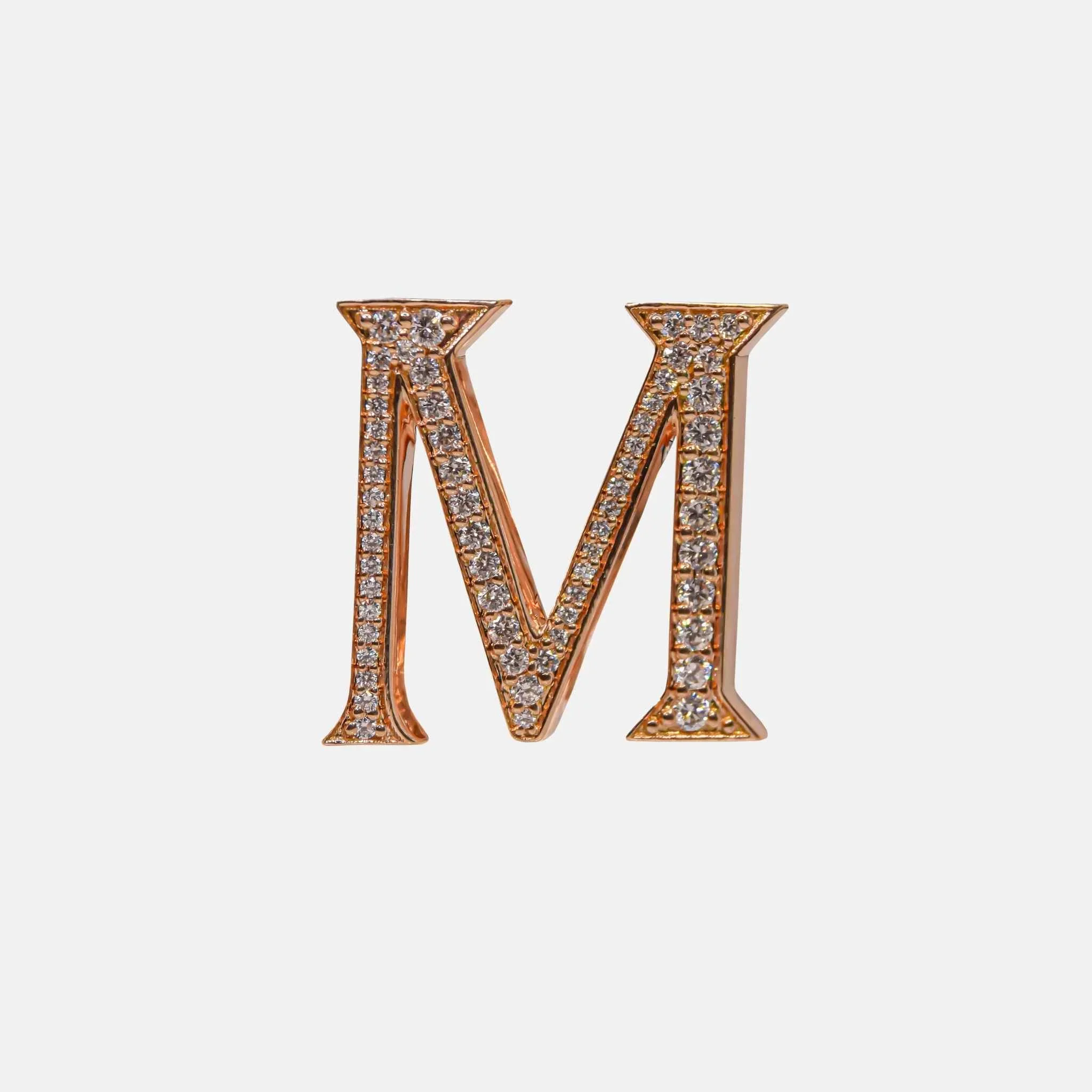 Alphabets Bag Bijoux with Natural Diamonds in Rose Gold - Image 13