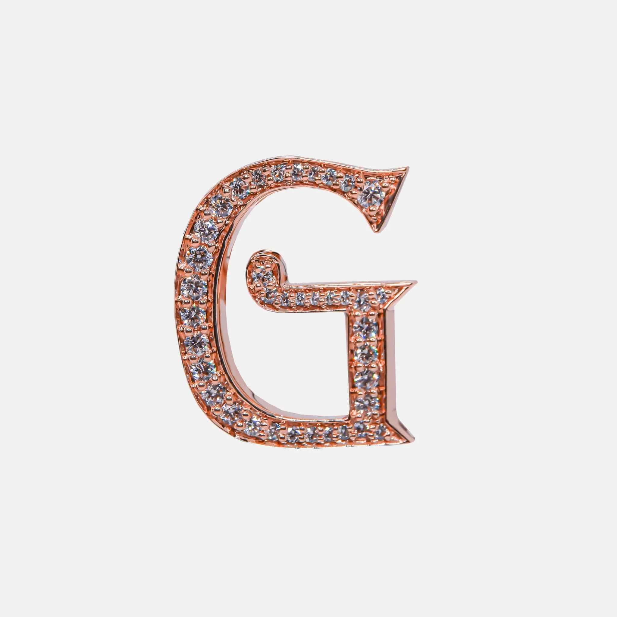 Alphabets Bag Bijoux with Natural Diamonds in Rose Gold - Image 7