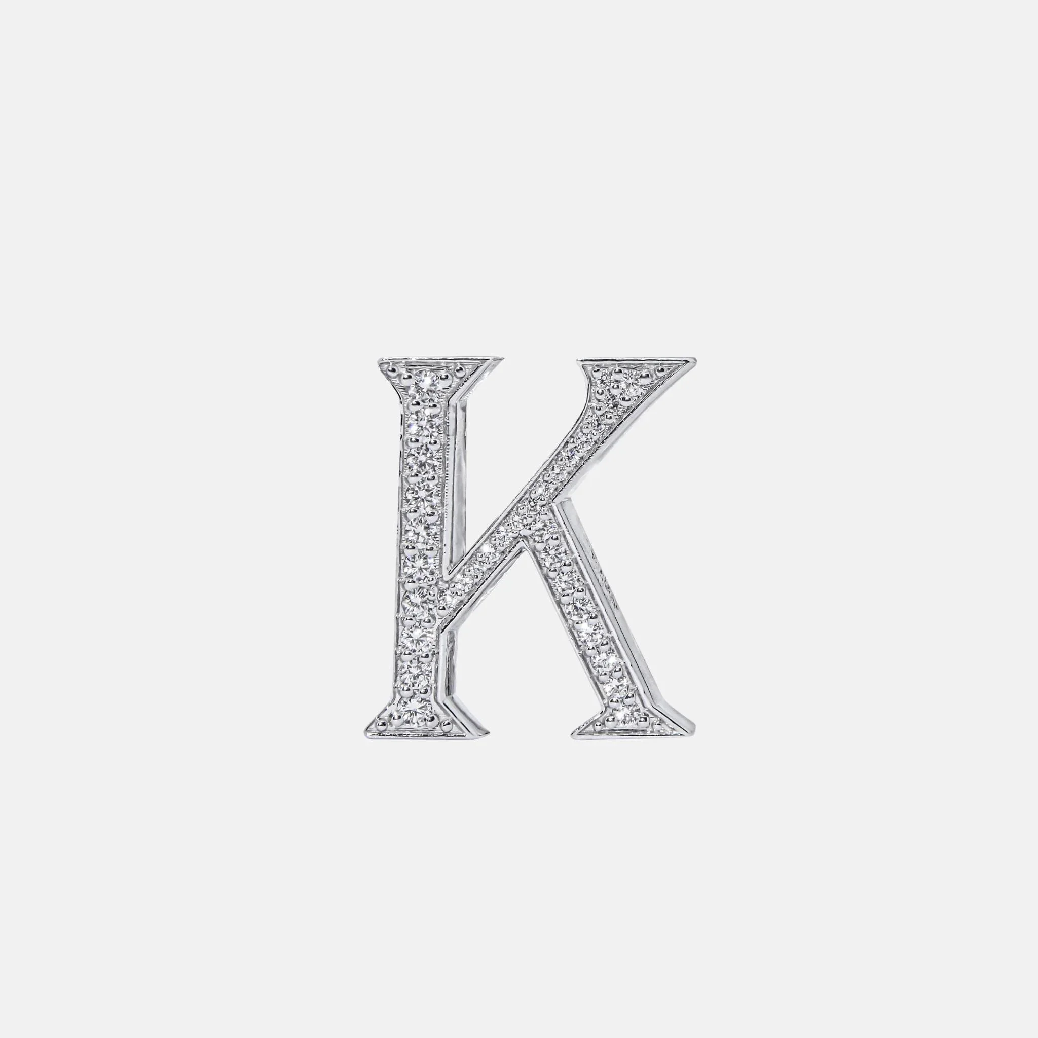 Alphabets Bag Bijoux with Natural Diamonds in White Gold - Image 12