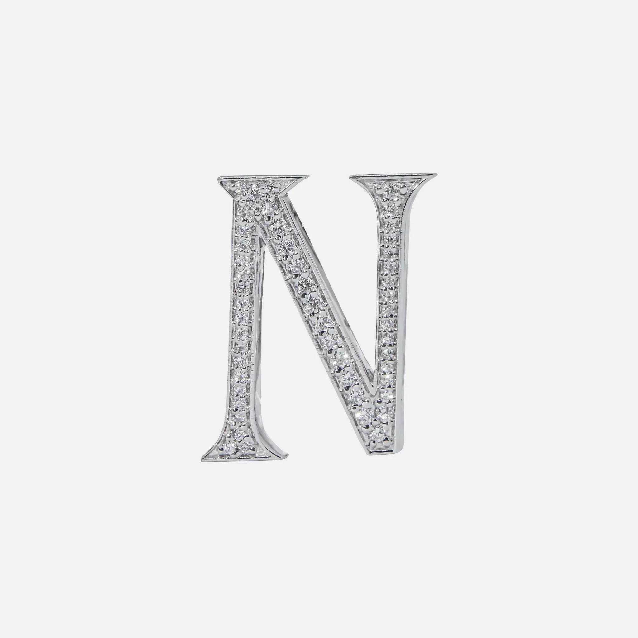 Alphabets Bag Bijoux with Natural Diamonds in White Gold - Image 15