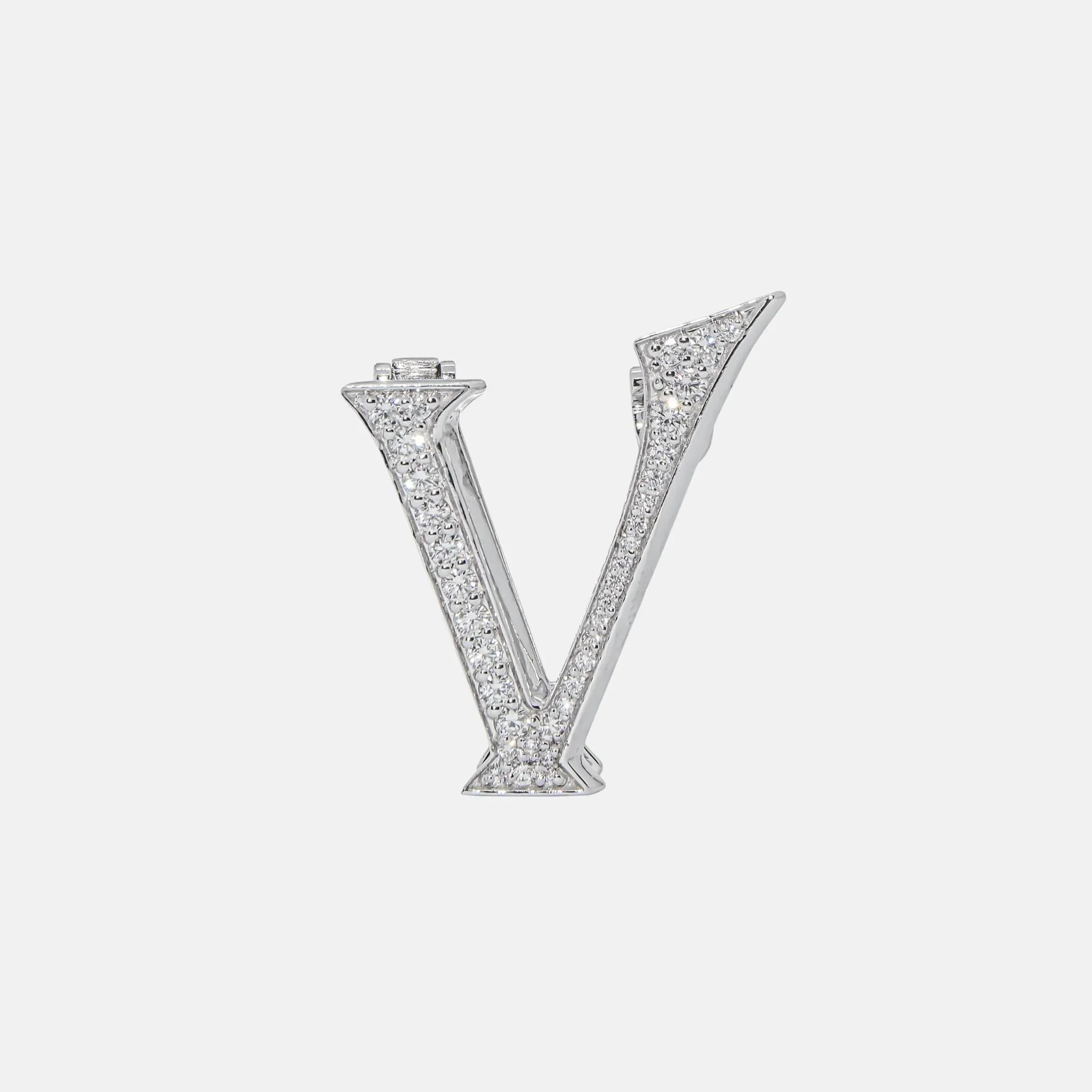 Alphabets Bag Bijoux with Natural Diamonds in White Gold - Image 23