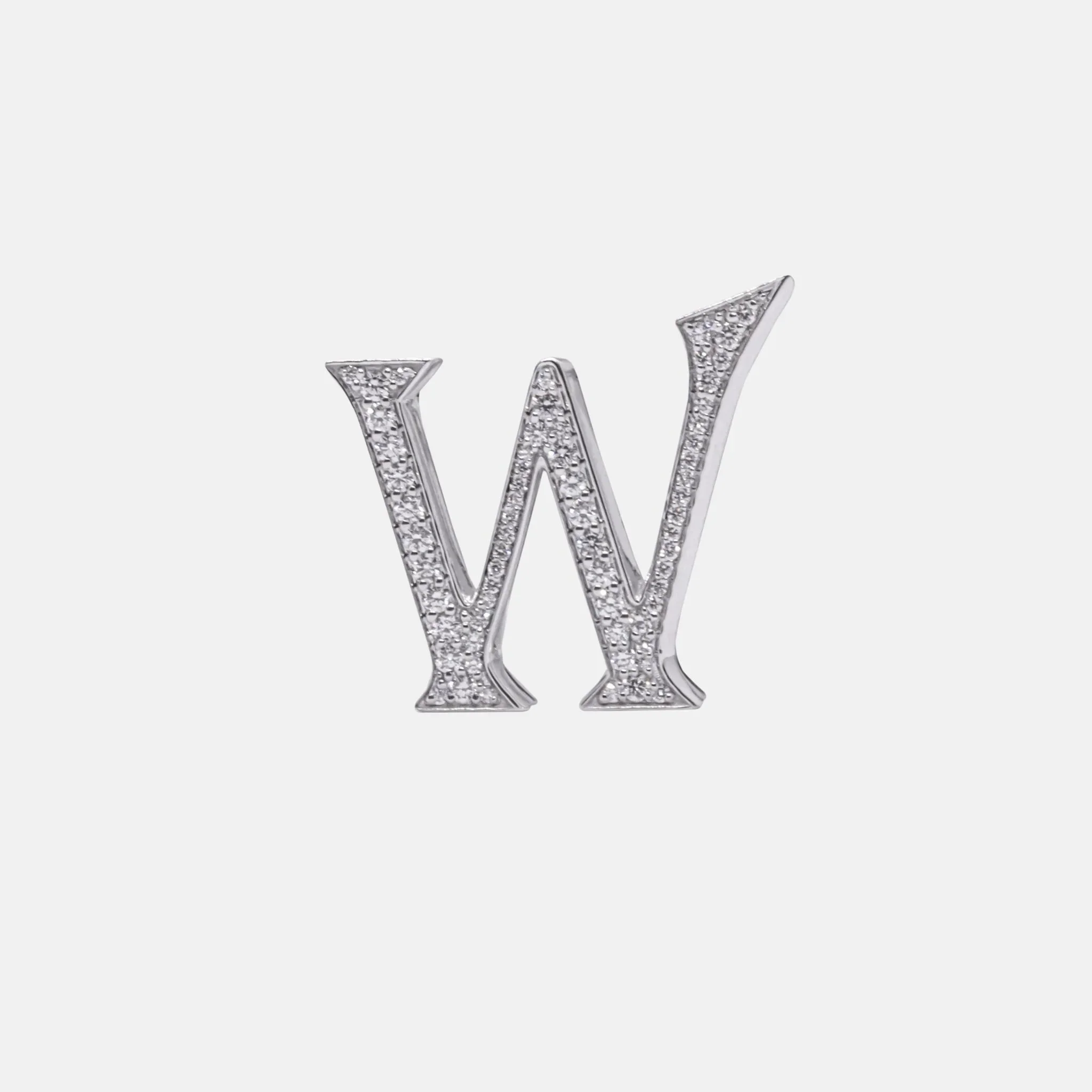 Alphabets Bag Bijoux with Natural Diamonds in White Gold - Image 24