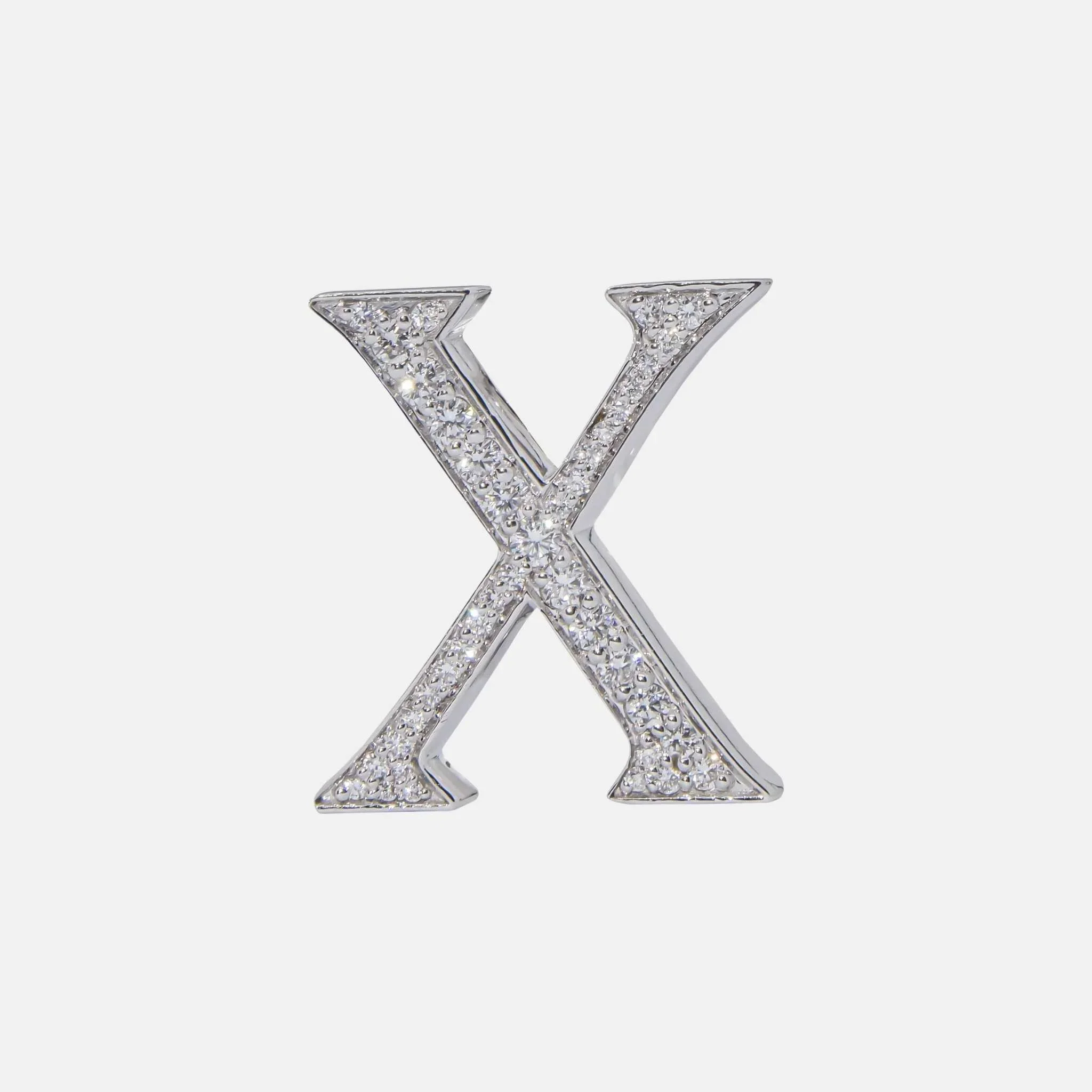 Alphabets Bag Bijoux with Natural Diamonds in White Gold - Image 25