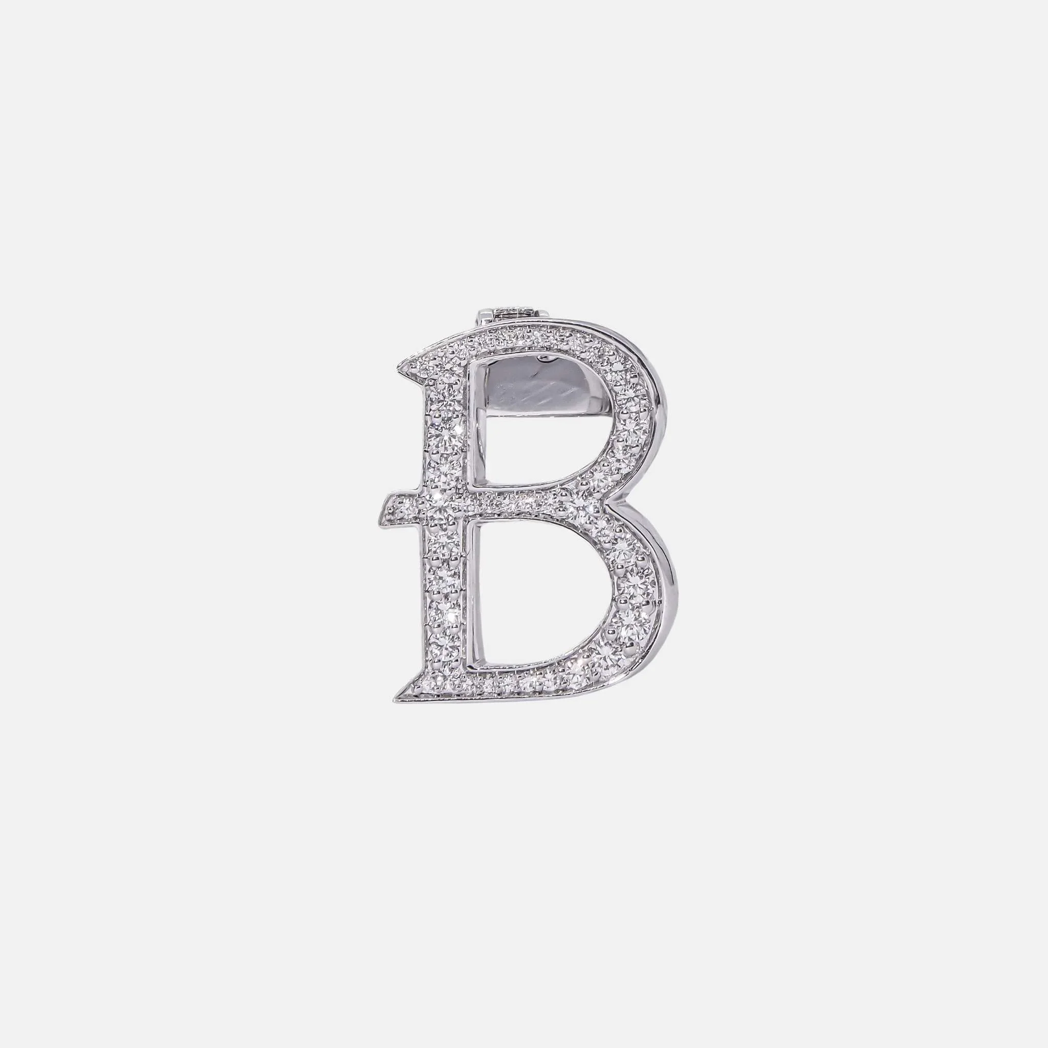 Alphabets Bag Bijoux with Natural Diamonds in White Gold - Image 3