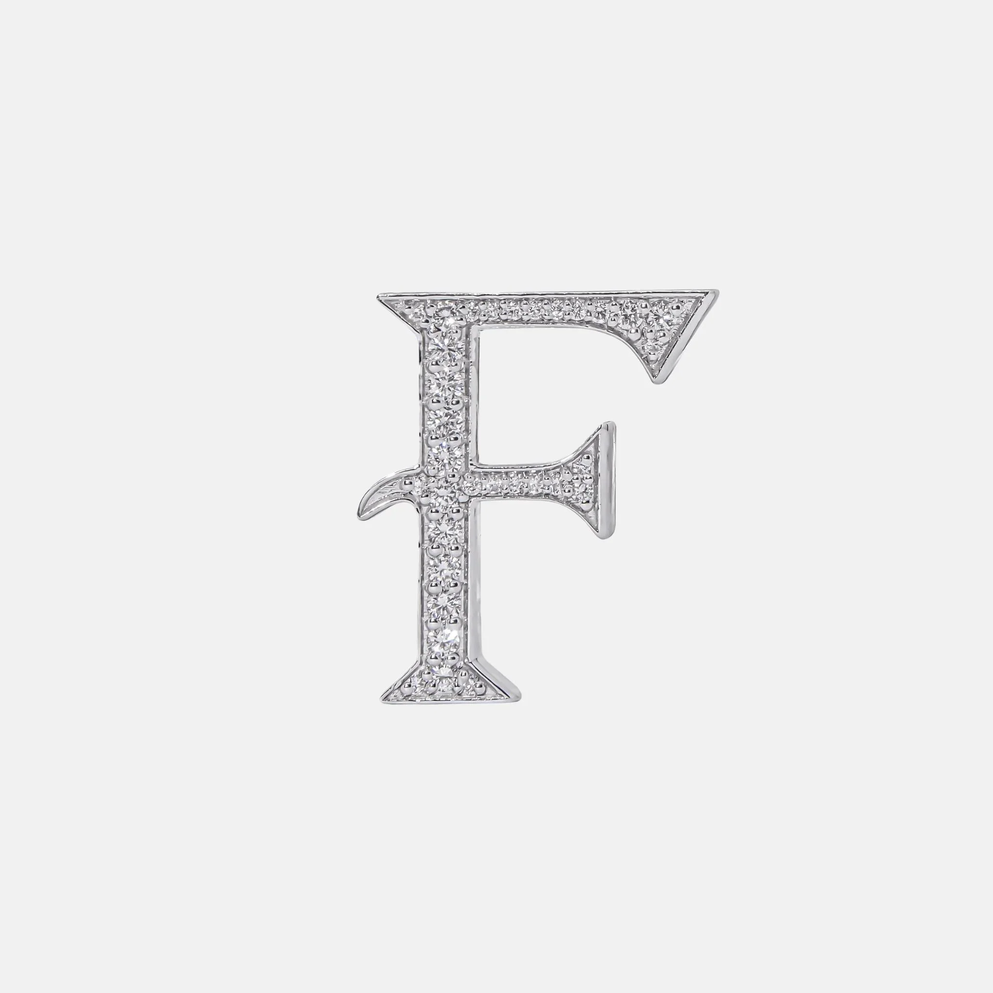 Alphabets Bag Bijoux with Natural Diamonds in White Gold - Image 7