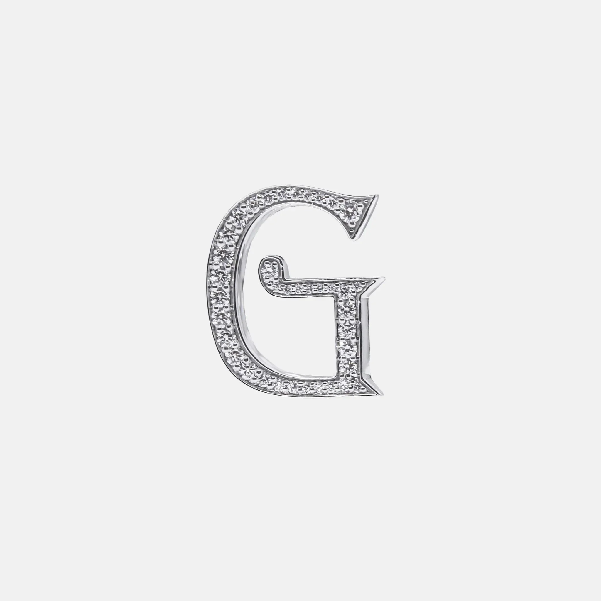 Alphabets Bag Bijoux with Natural Diamonds in White Gold - Image 8