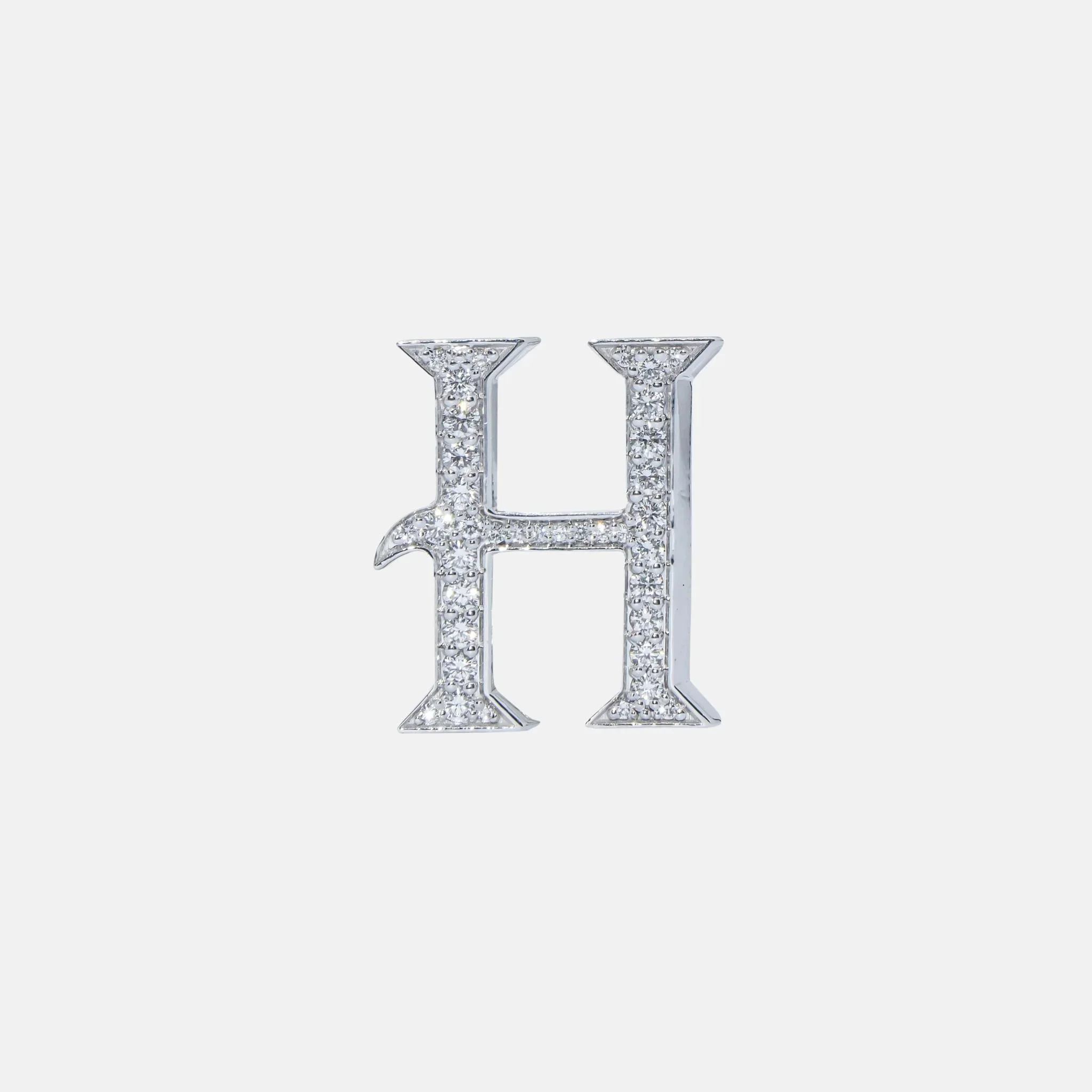 Alphabets Bag Bijoux with Natural Diamonds in White Gold - Image 9