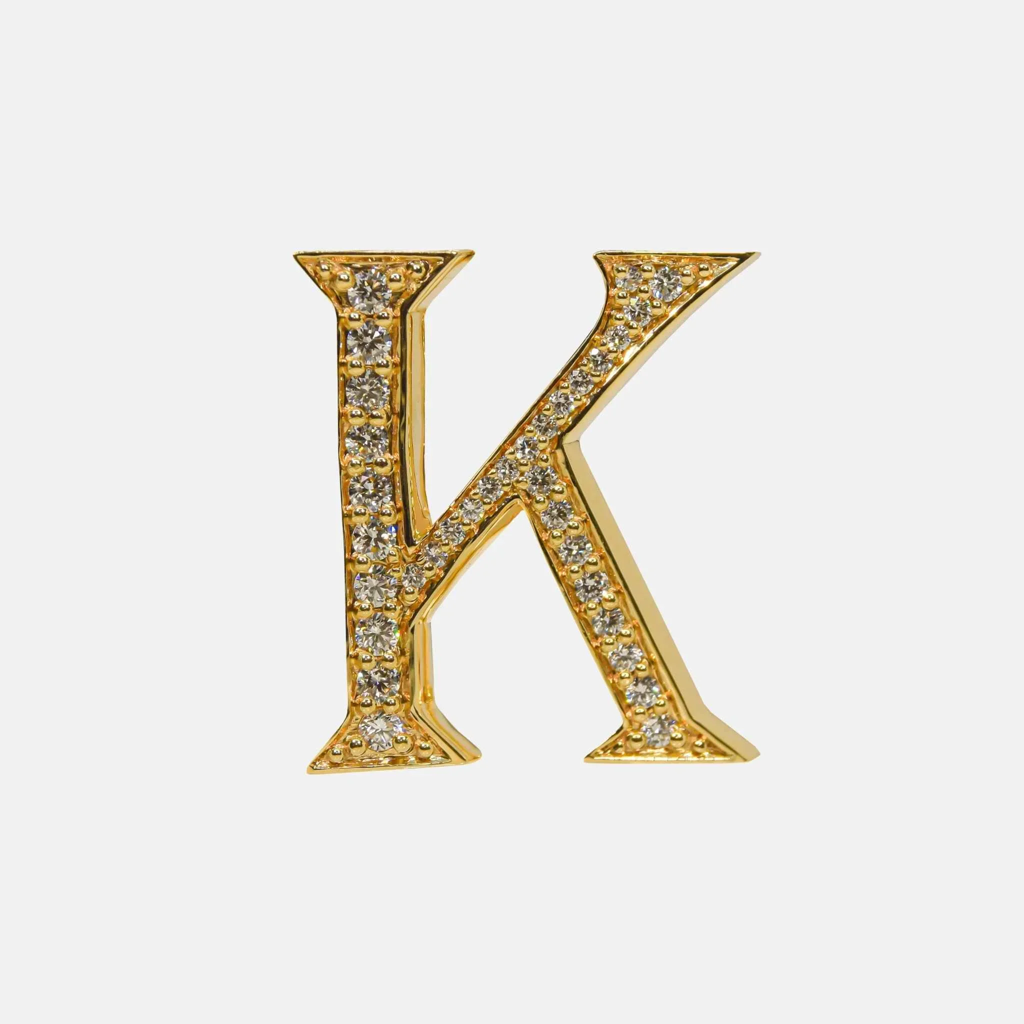 Alphabets Bag Bijoux with Natural Diamonds in Yellow Gold - Image 12