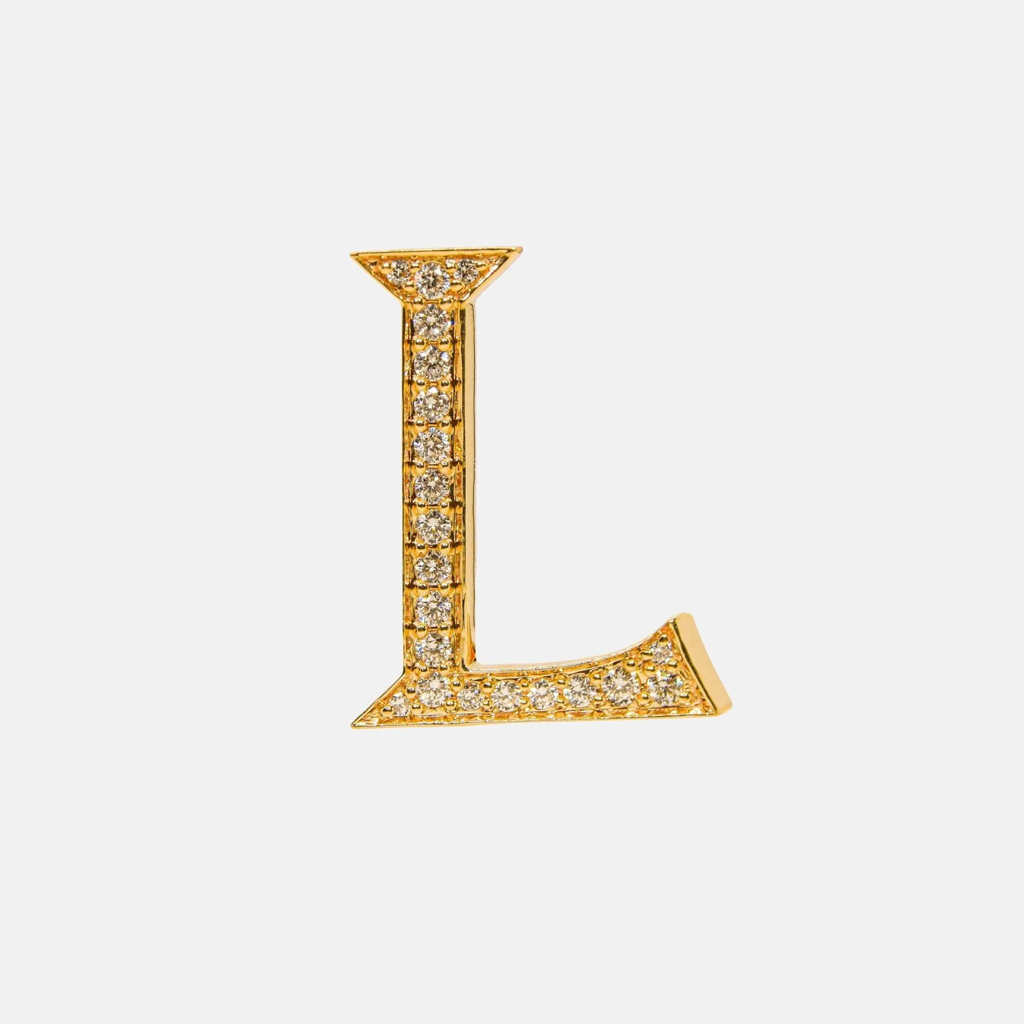 Alphabets Bag Bijoux with Natural Diamonds in Yellow Gold - Image 13