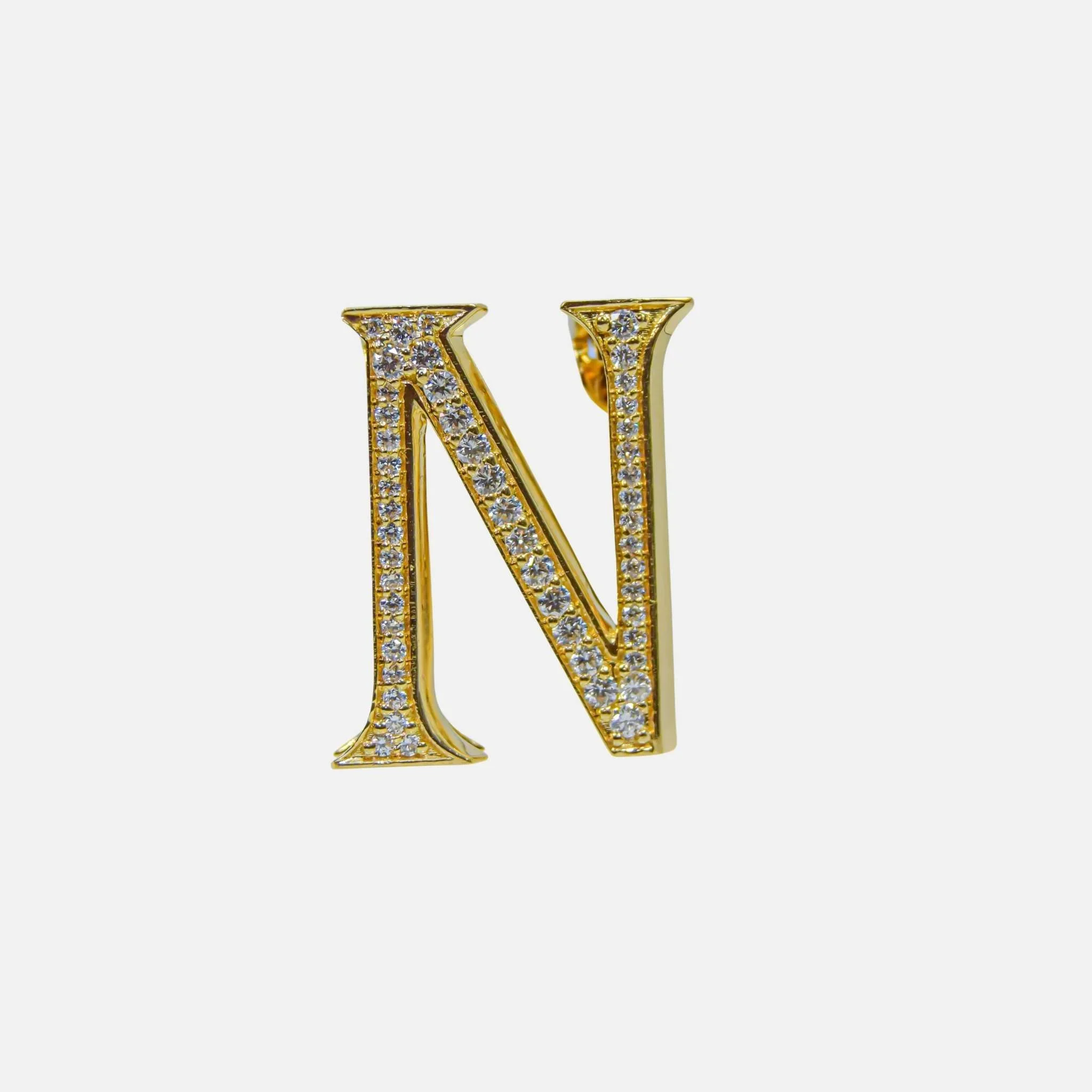 Alphabets Bag Bijoux with Natural Diamonds in Yellow Gold - Image 15