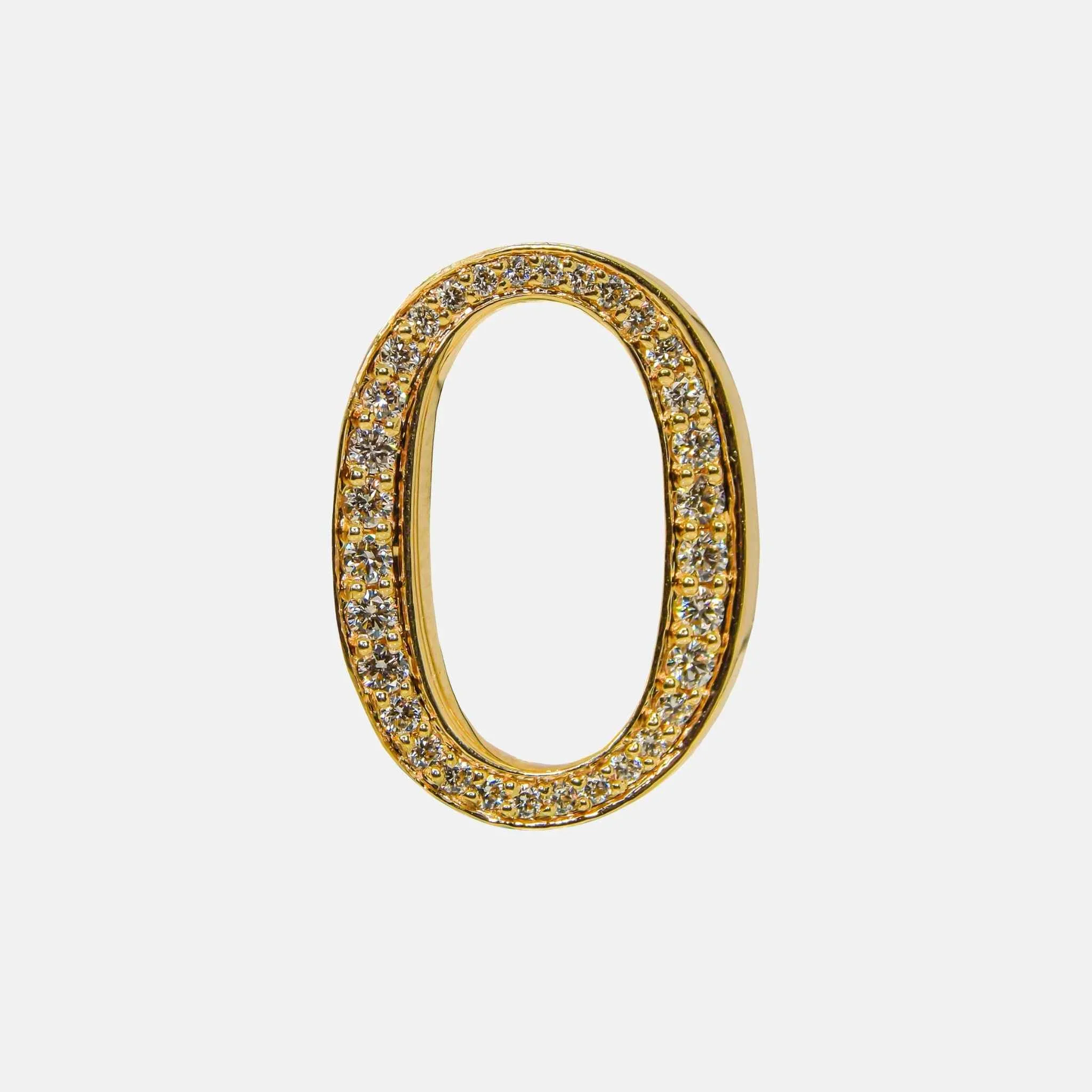 Alphabets Bag Bijoux with Natural Diamonds in Yellow Gold - Image 16