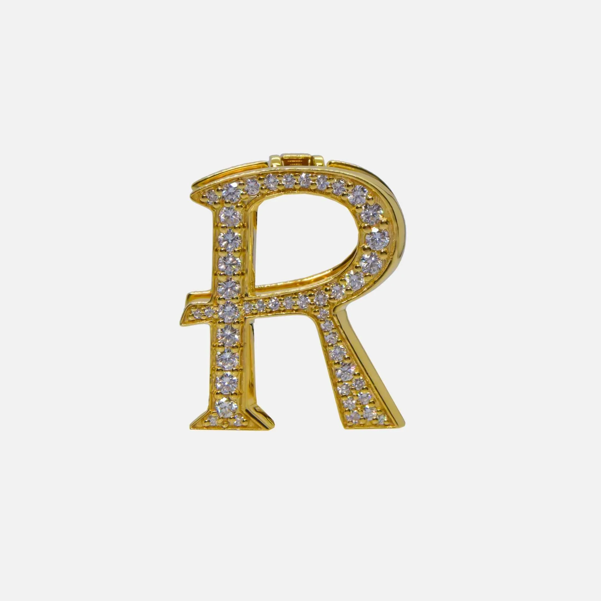 Alphabets Bag Bijoux with Natural Diamonds in Yellow Gold - Image 19