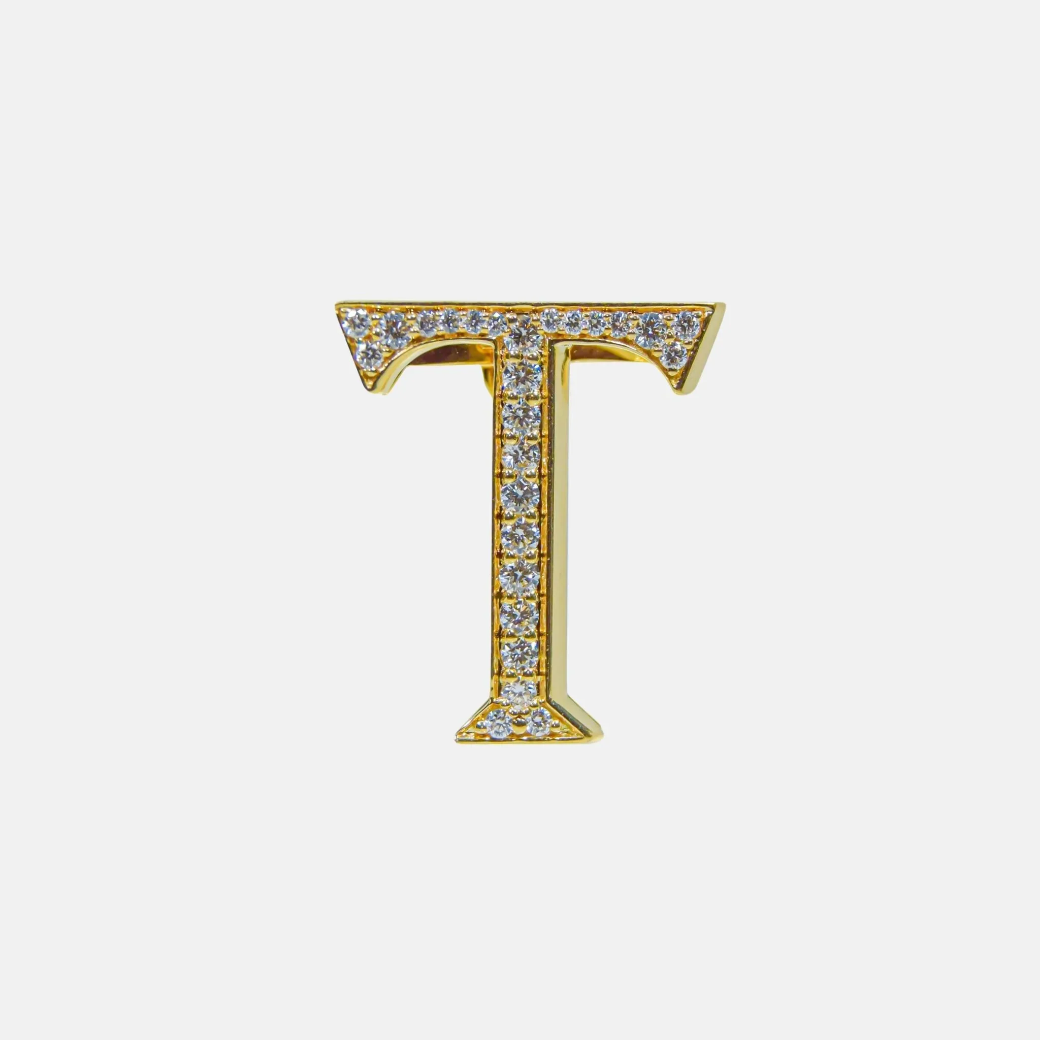 Alphabets Bag Bijoux with Natural Diamonds in Yellow Gold - Image 21