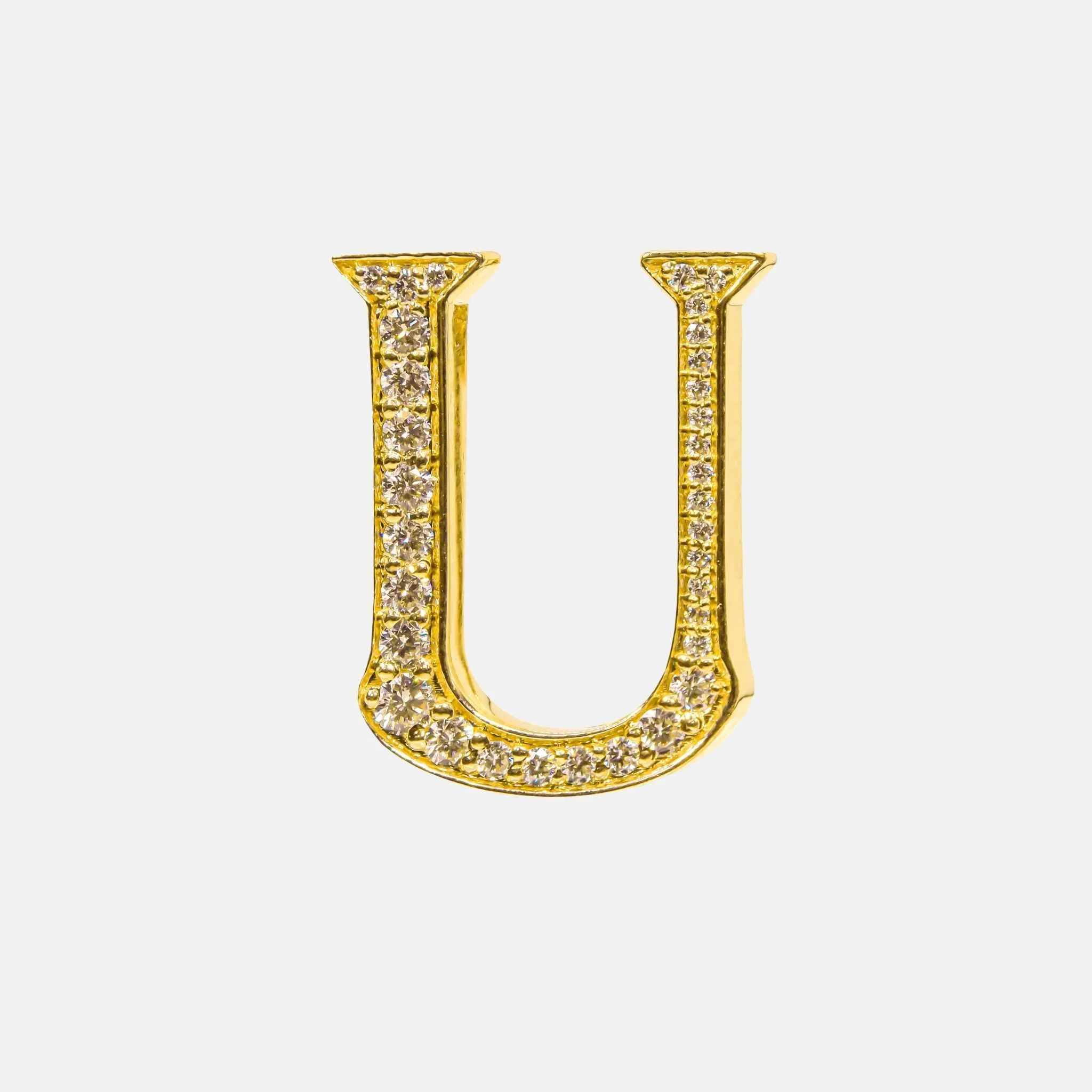 Alphabets Bag Bijoux with Natural Diamonds in Yellow Gold - Image 22