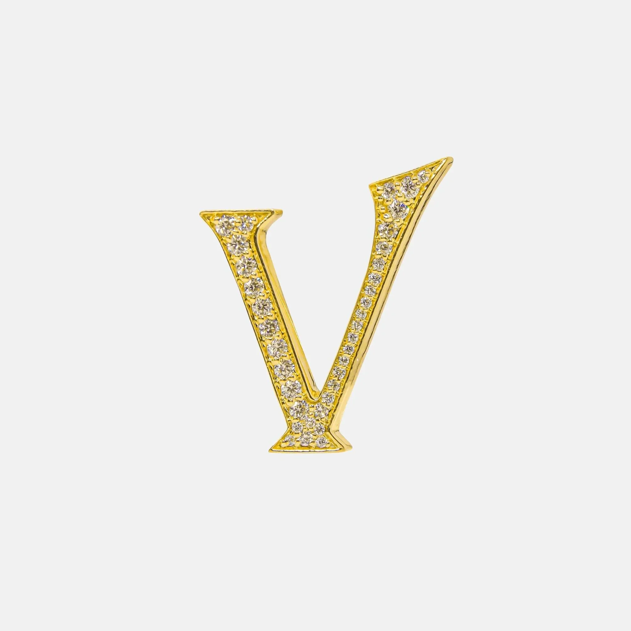 Alphabets Bag Bijoux with Natural Diamonds in Yellow Gold - Image 23