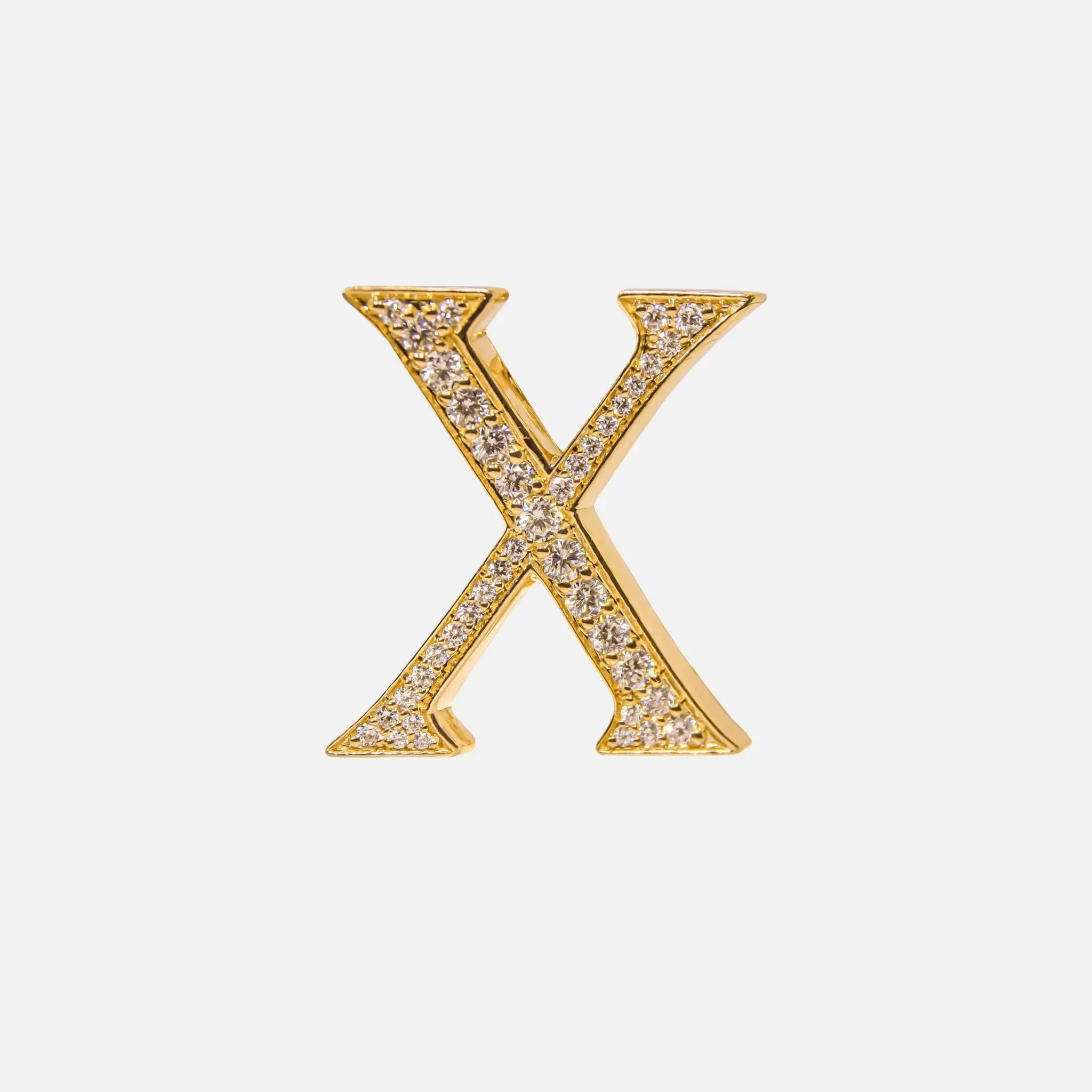 Alphabets Bag Bijoux with Natural Diamonds in Yellow Gold - Image 25