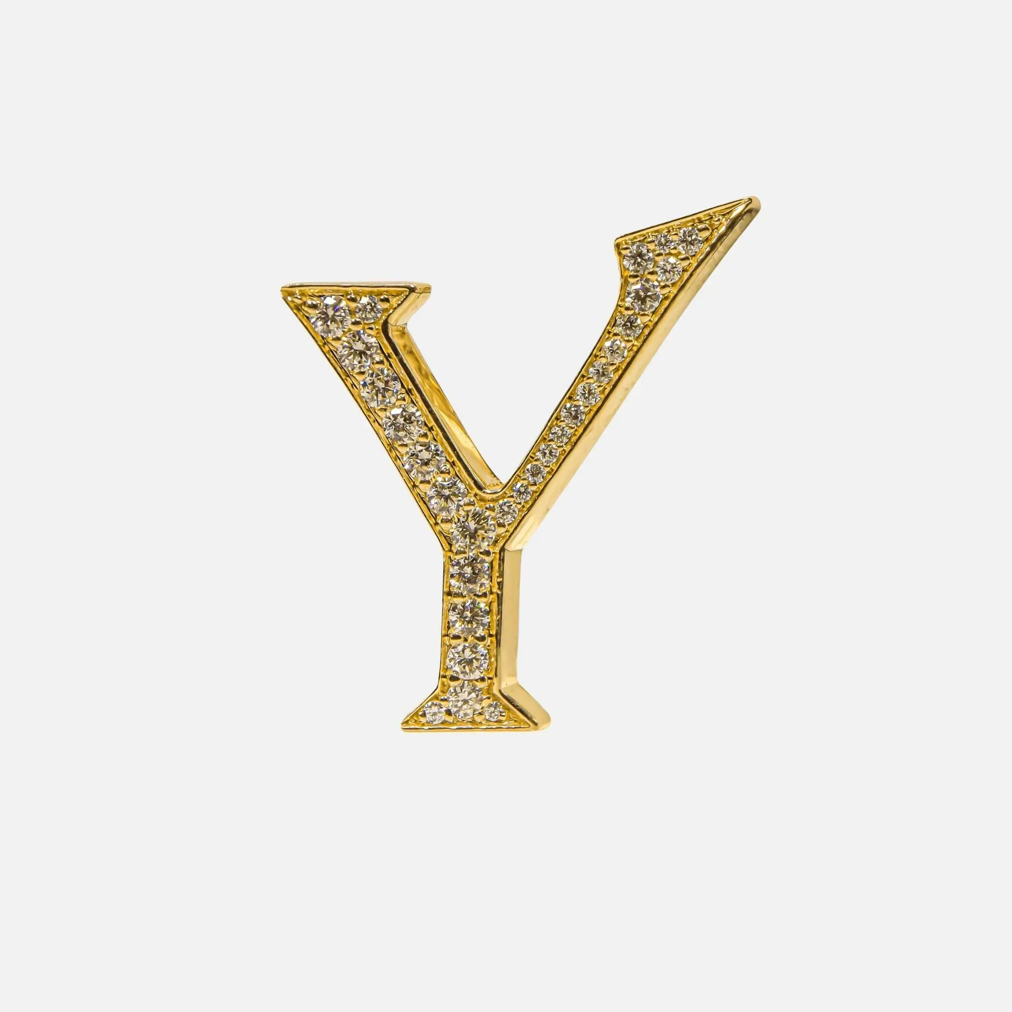 Alphabets Bag Bijoux with Natural Diamonds in Yellow Gold - Image 26