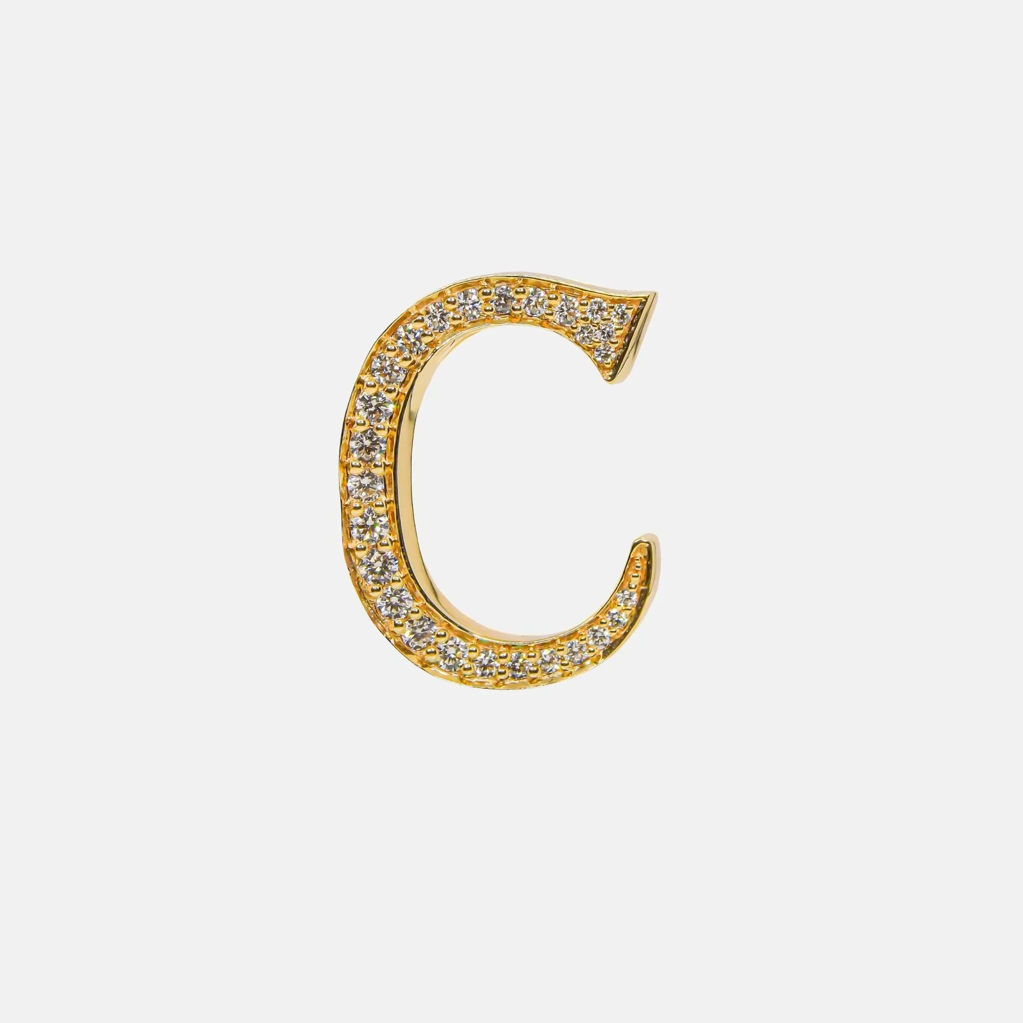 Alphabets Bag Bijoux with Natural Diamonds in Yellow Gold - Image 4