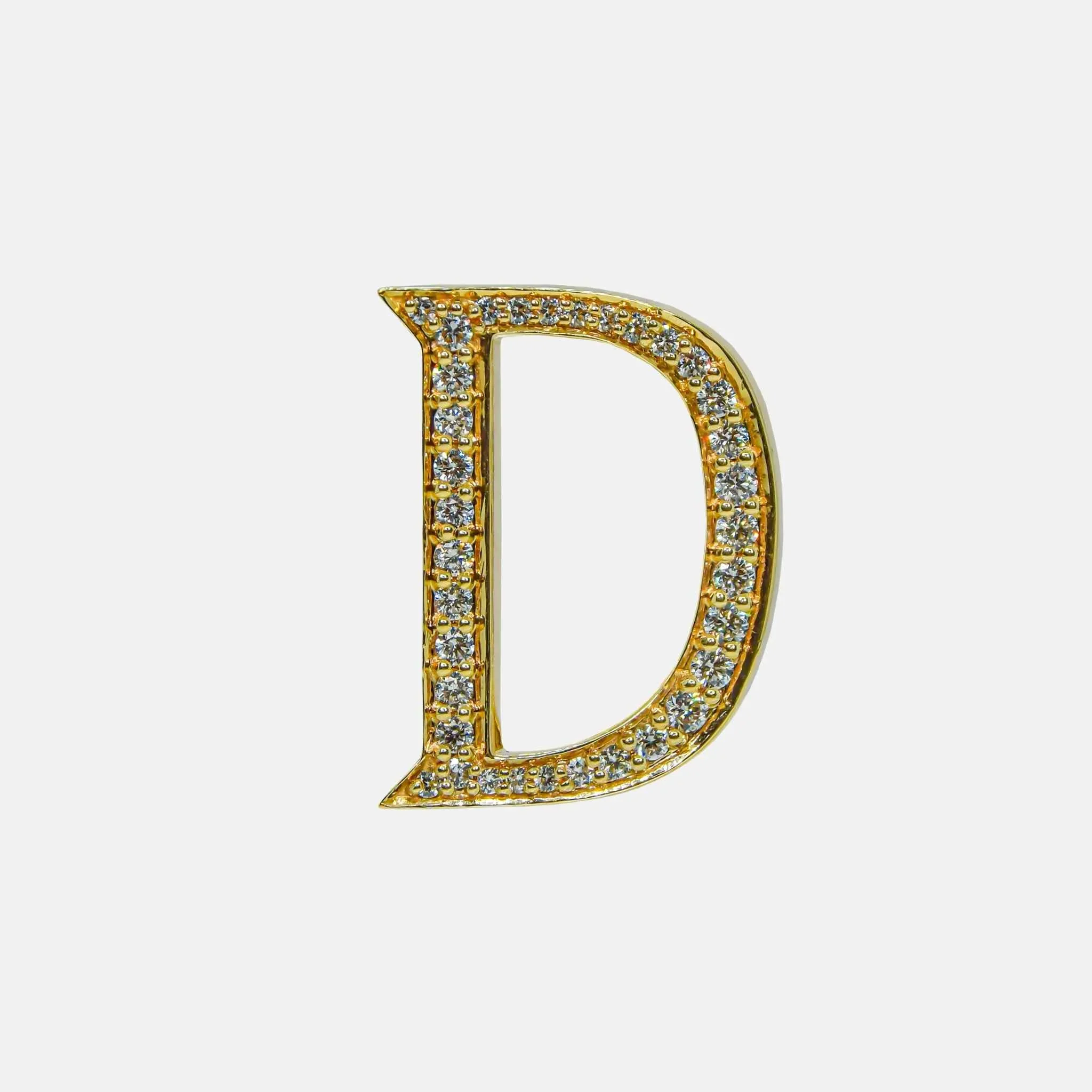 Alphabets Bag Bijoux with Natural Diamonds in Yellow Gold - Image 5