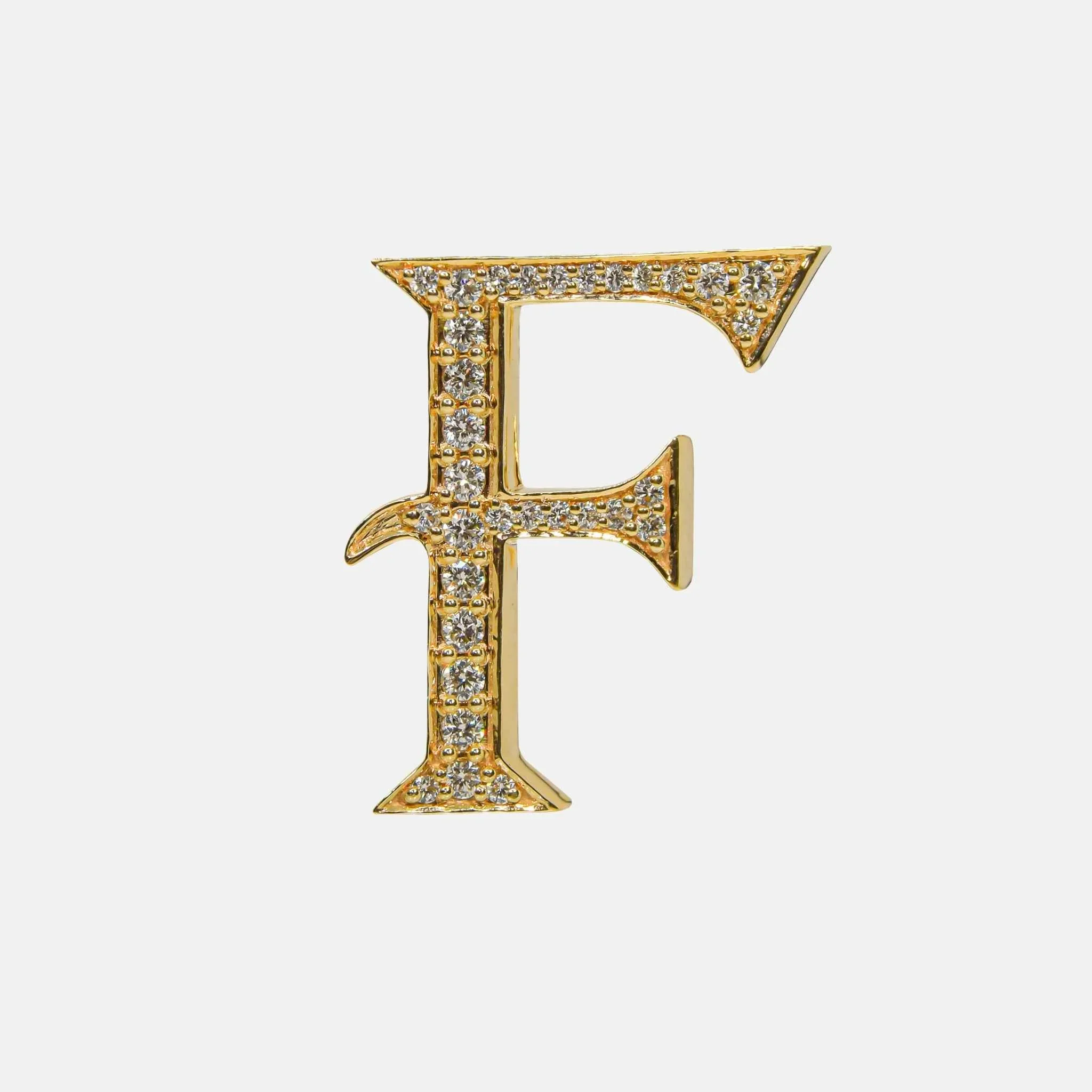Alphabets Bag Bijoux with Natural Diamonds in Yellow Gold - Image 7