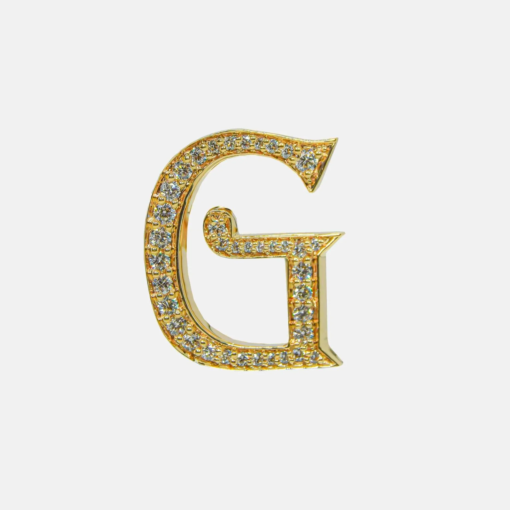 Alphabets Bag Bijoux with Natural Diamonds in Yellow Gold - Image 8