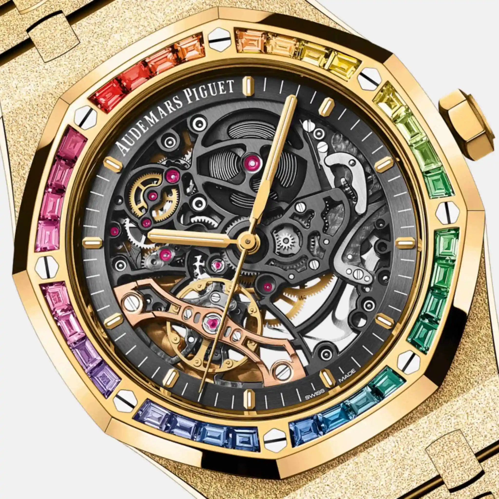 Royal Oak 15412Ba.Yg.1224Ba.01 Yellow Gold Rainbow Gem-Set Bezel - Image 3