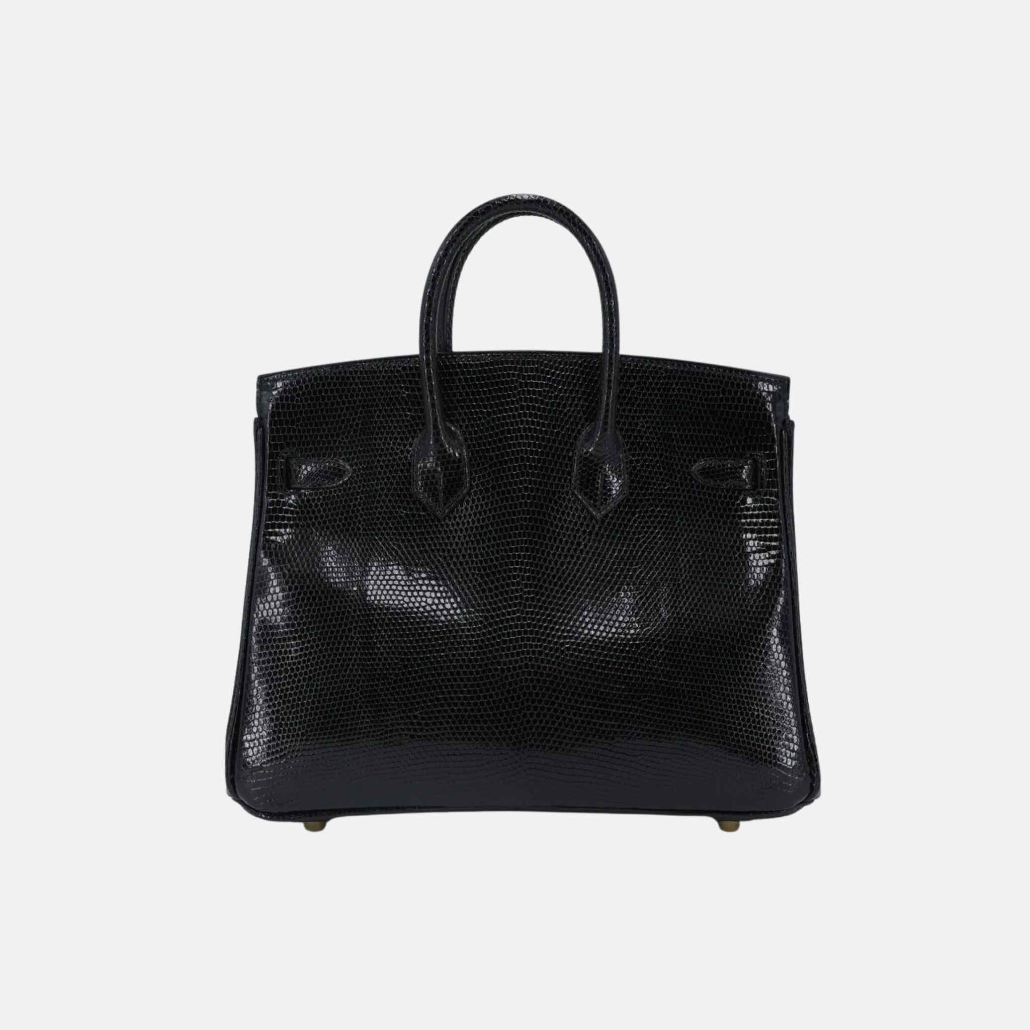 Birkin 25 Lizard Black GHW - Image 2
