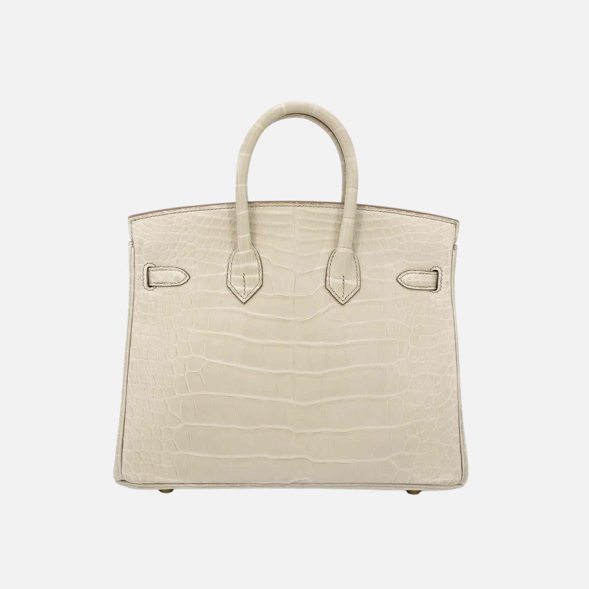 Birkin 25 Matte Alligator Beton GHW - Image 2