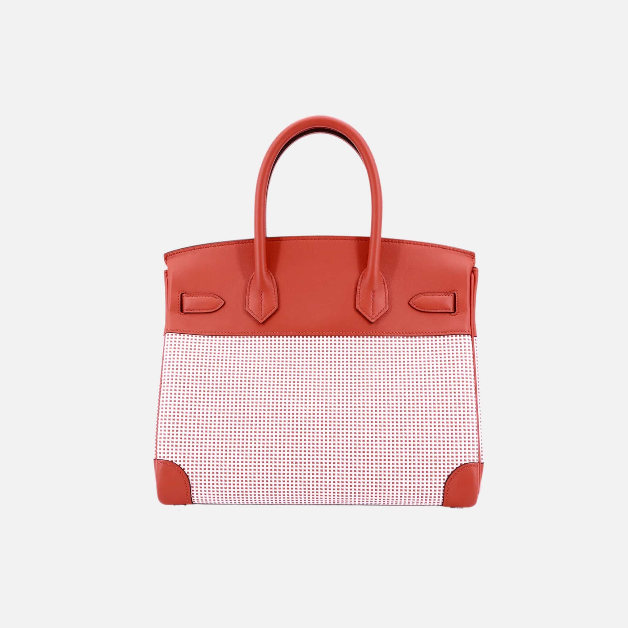 Birkin 30 Limited Edition Tri-Color Toile Quadrille Canvas-Swift PHW - Image 2