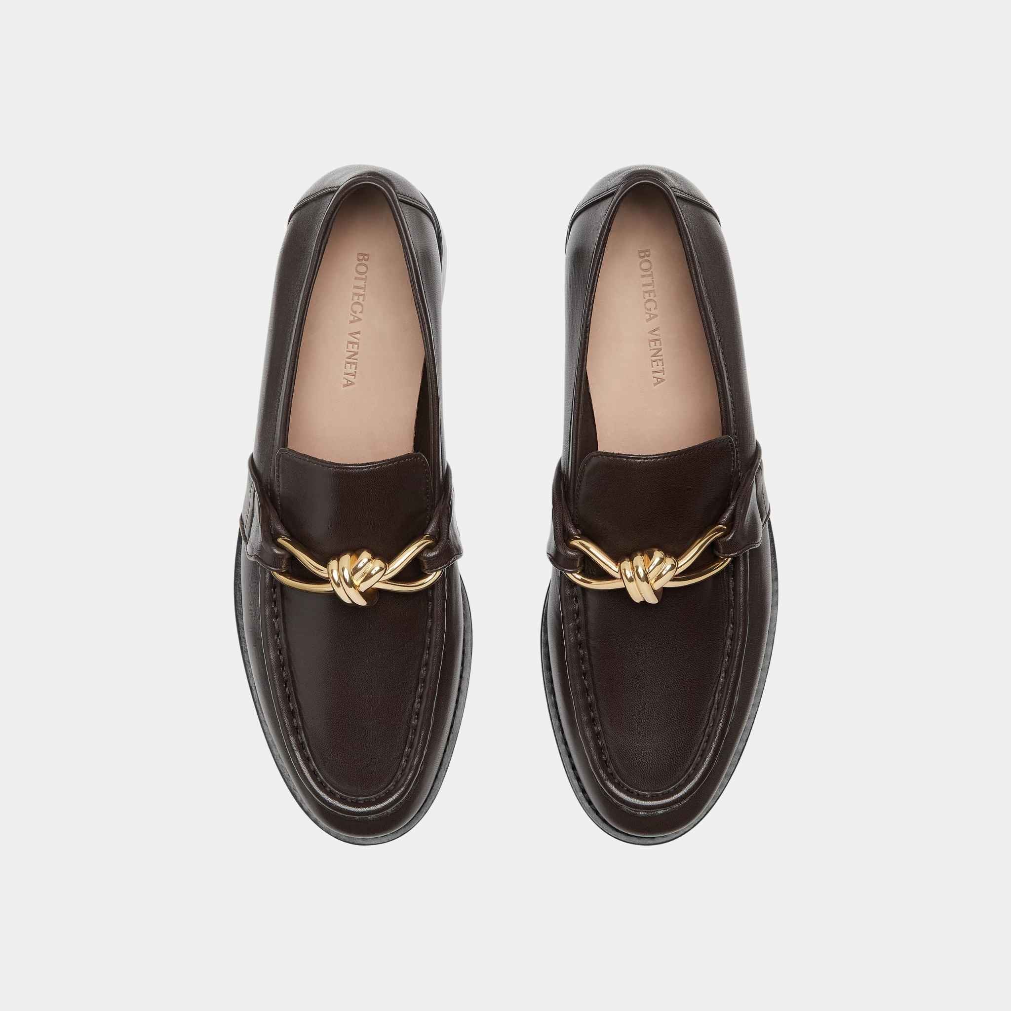 Astaire Loafer Soft Calfskin Metallic Knot Detail - Image 5