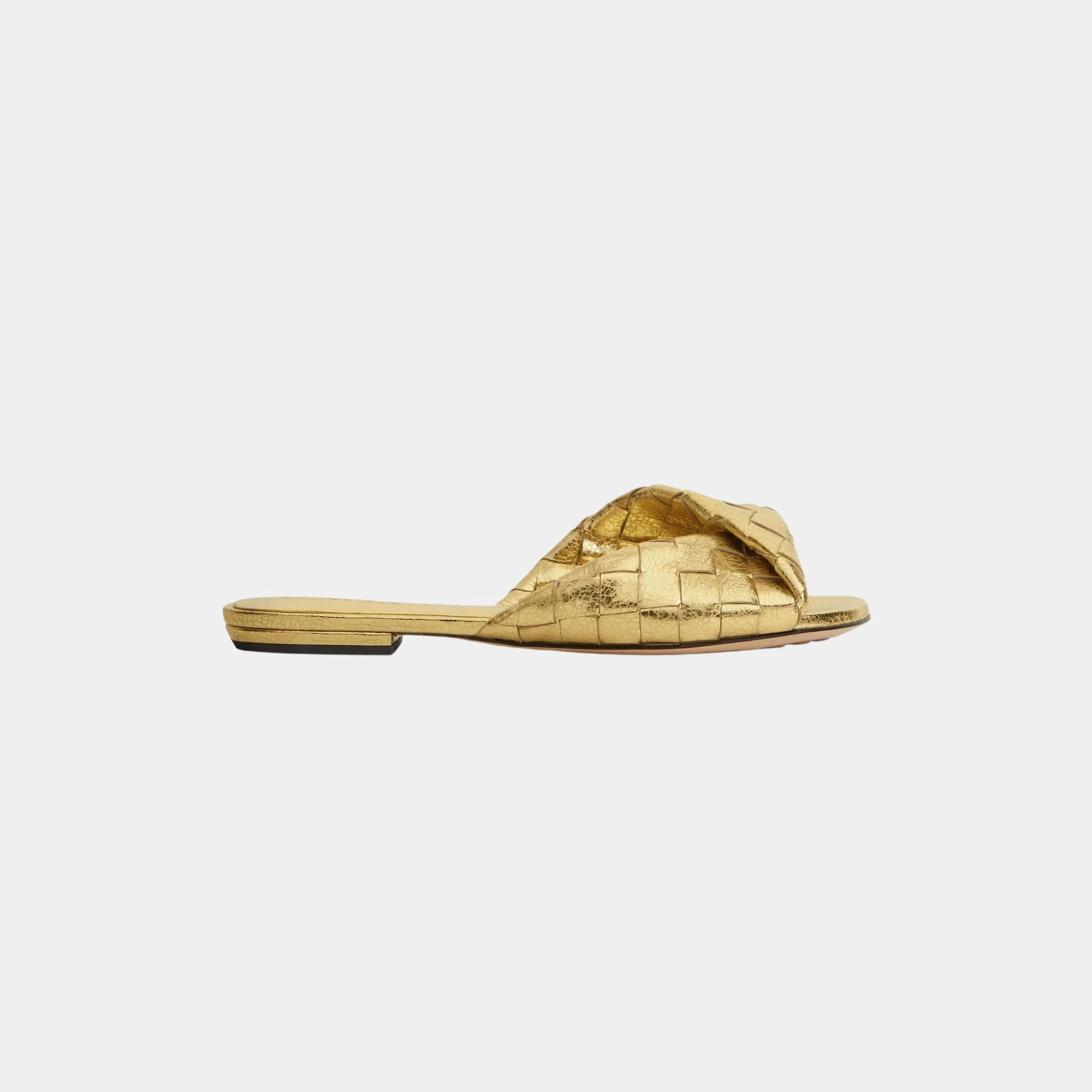Blink Flat Mule Intrecciato Laminated Leather - Image 3