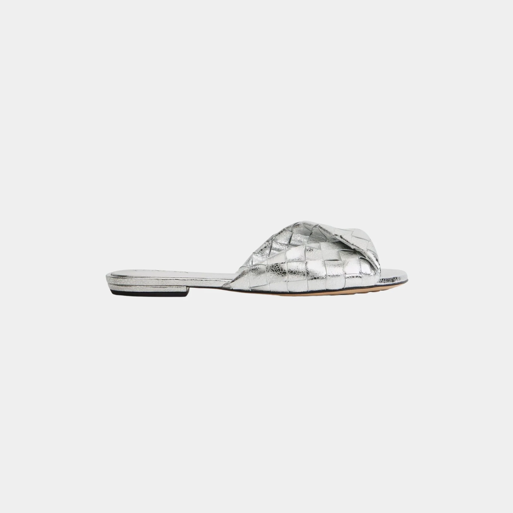 Blink Flat Mule Intrecciato Laminated Leather - Image 5