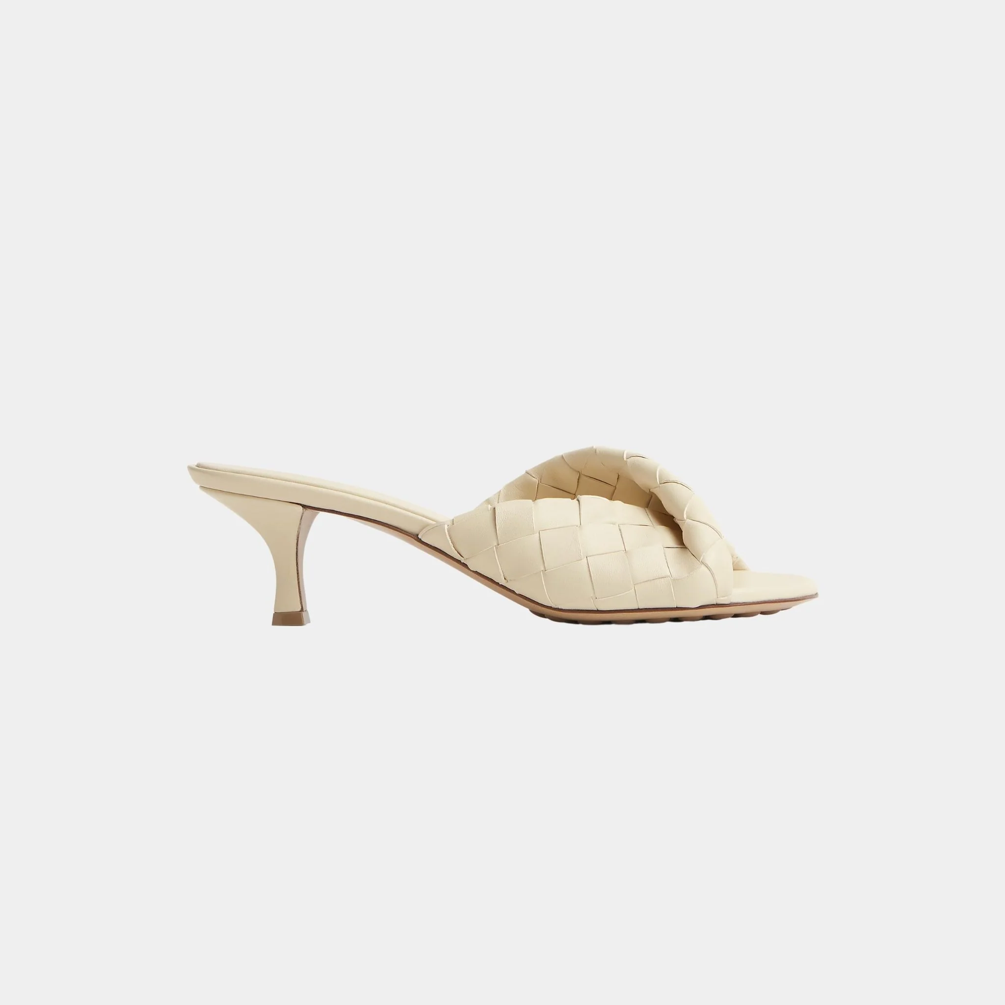 Blink Mule with Folded Detail in Intrecciato Leather - Image 10