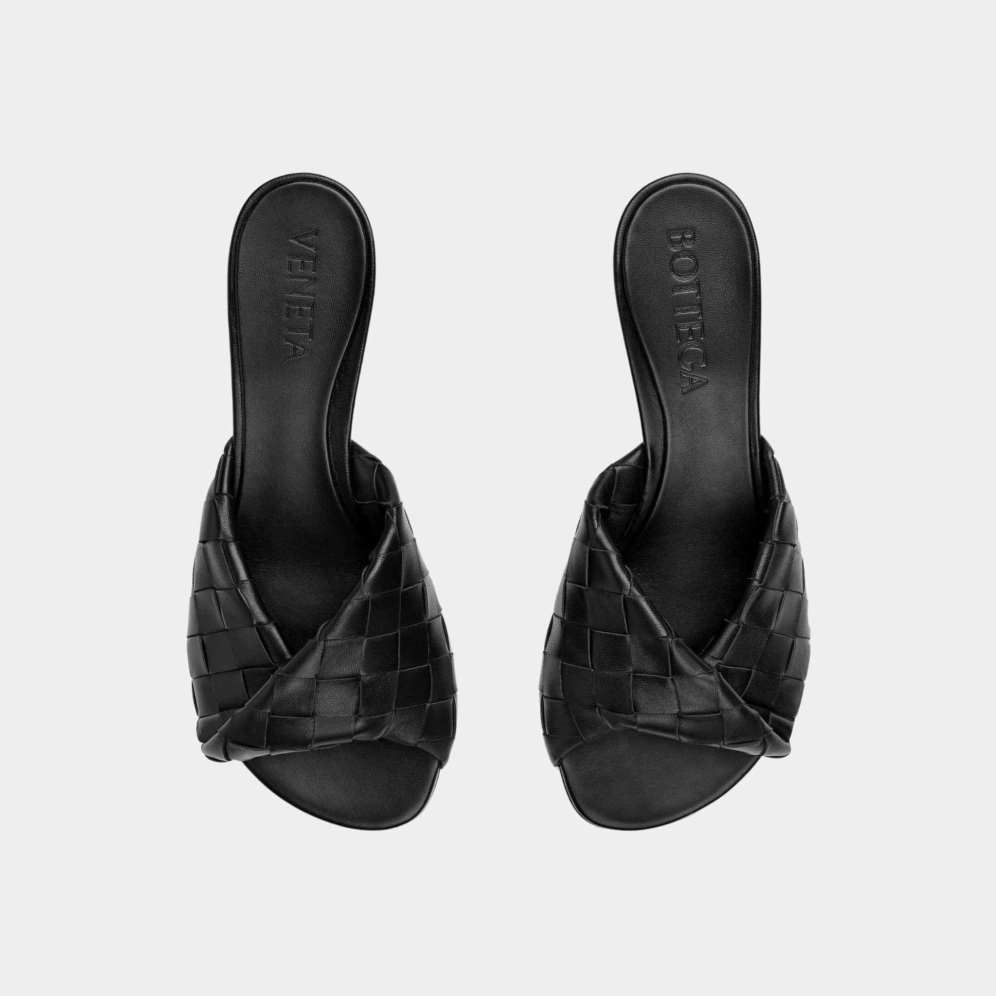 Blink Mule with Folded Detail in Intrecciato Leather - Image 2