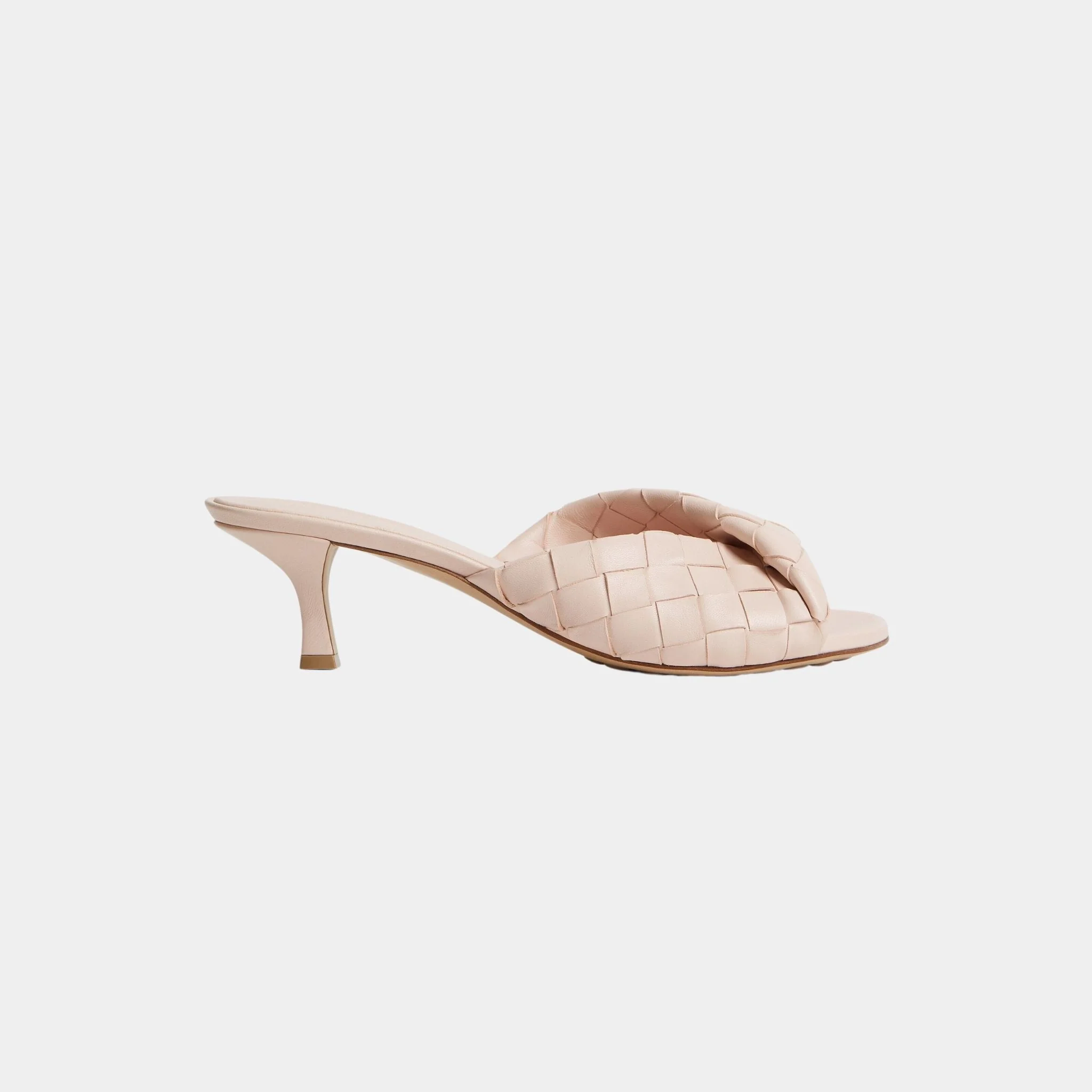 Blink Mule with Folded Detail in Intrecciato Leather - Image 7