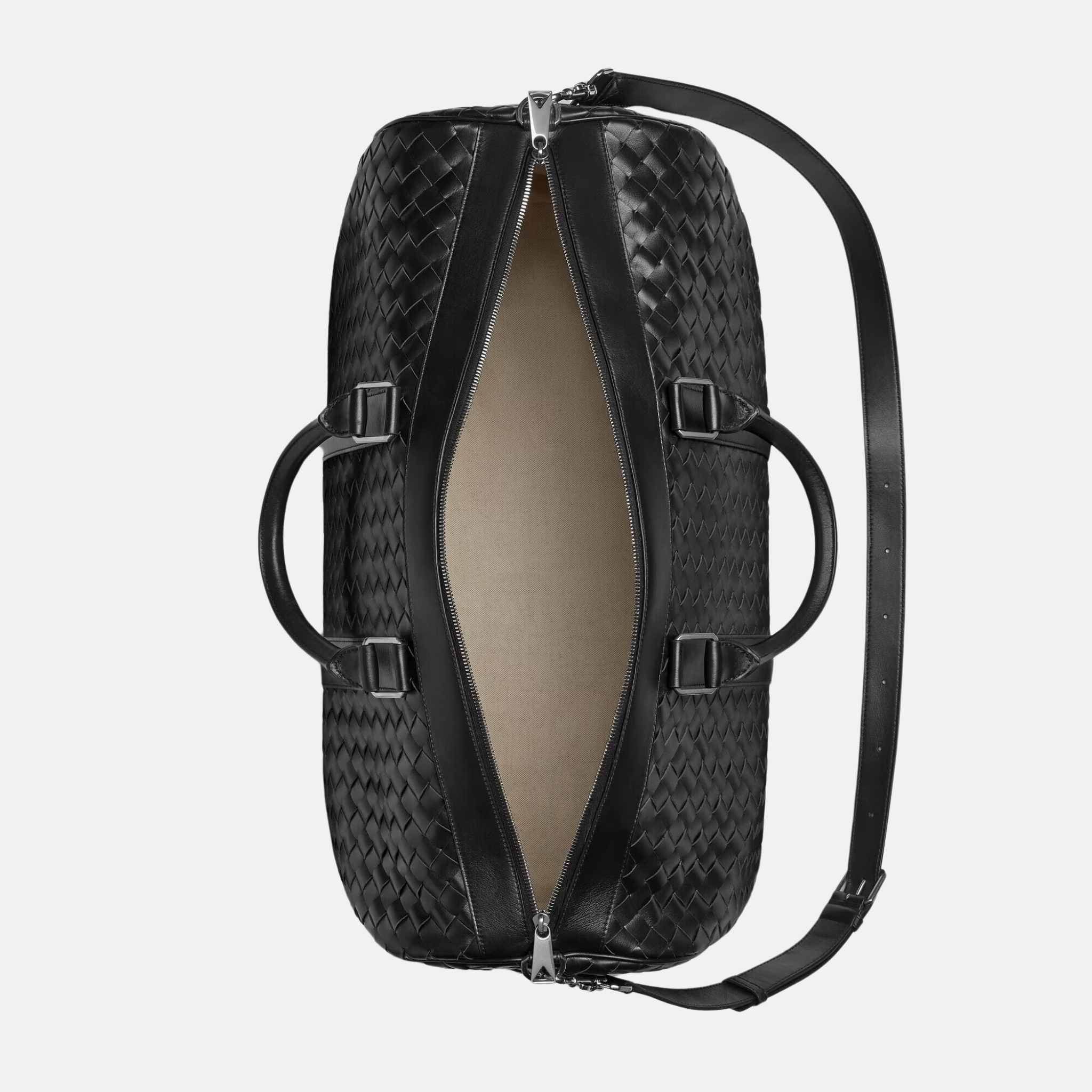 Cabin Duffle Bag In Intrecciato Leather - Image 5