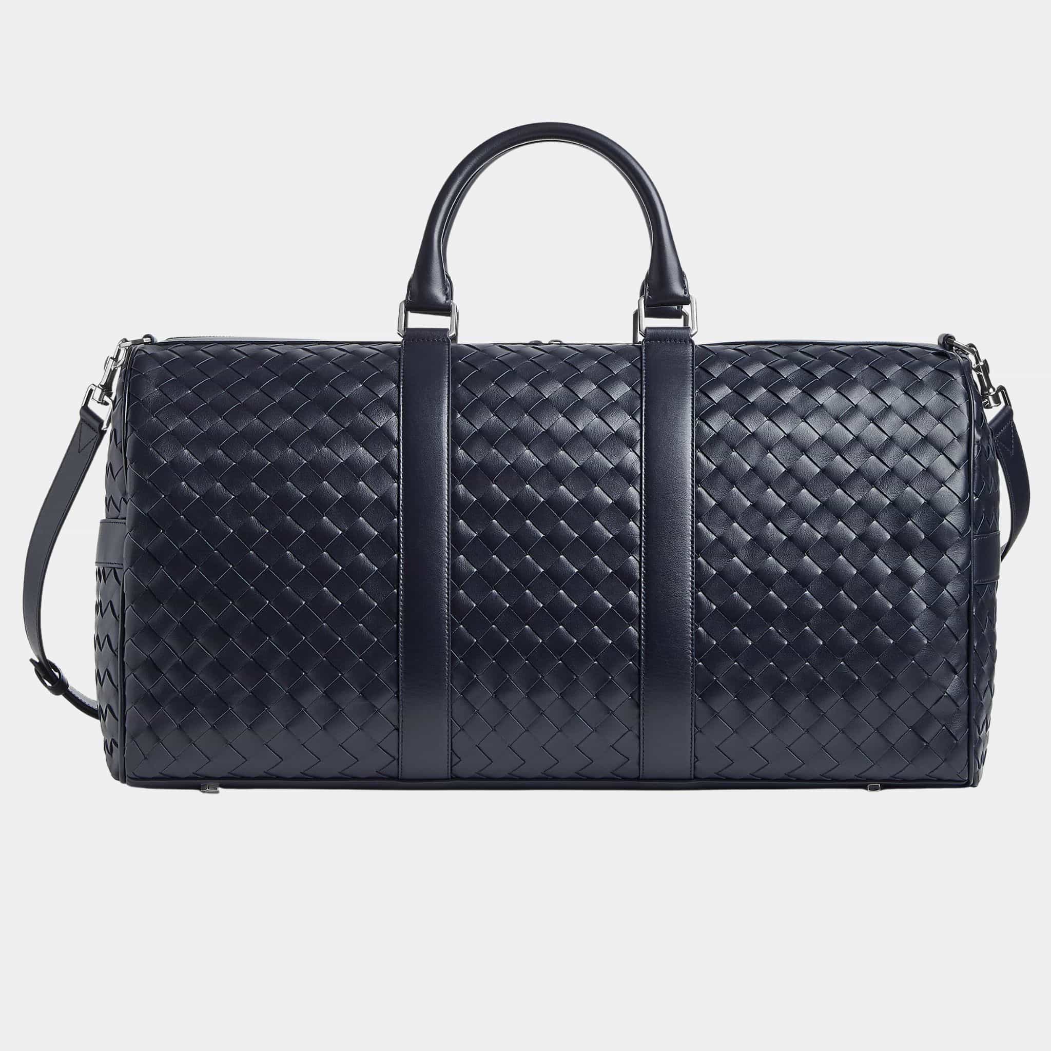 Cabin Duffle Bag In Intrecciato Leather - Image 7